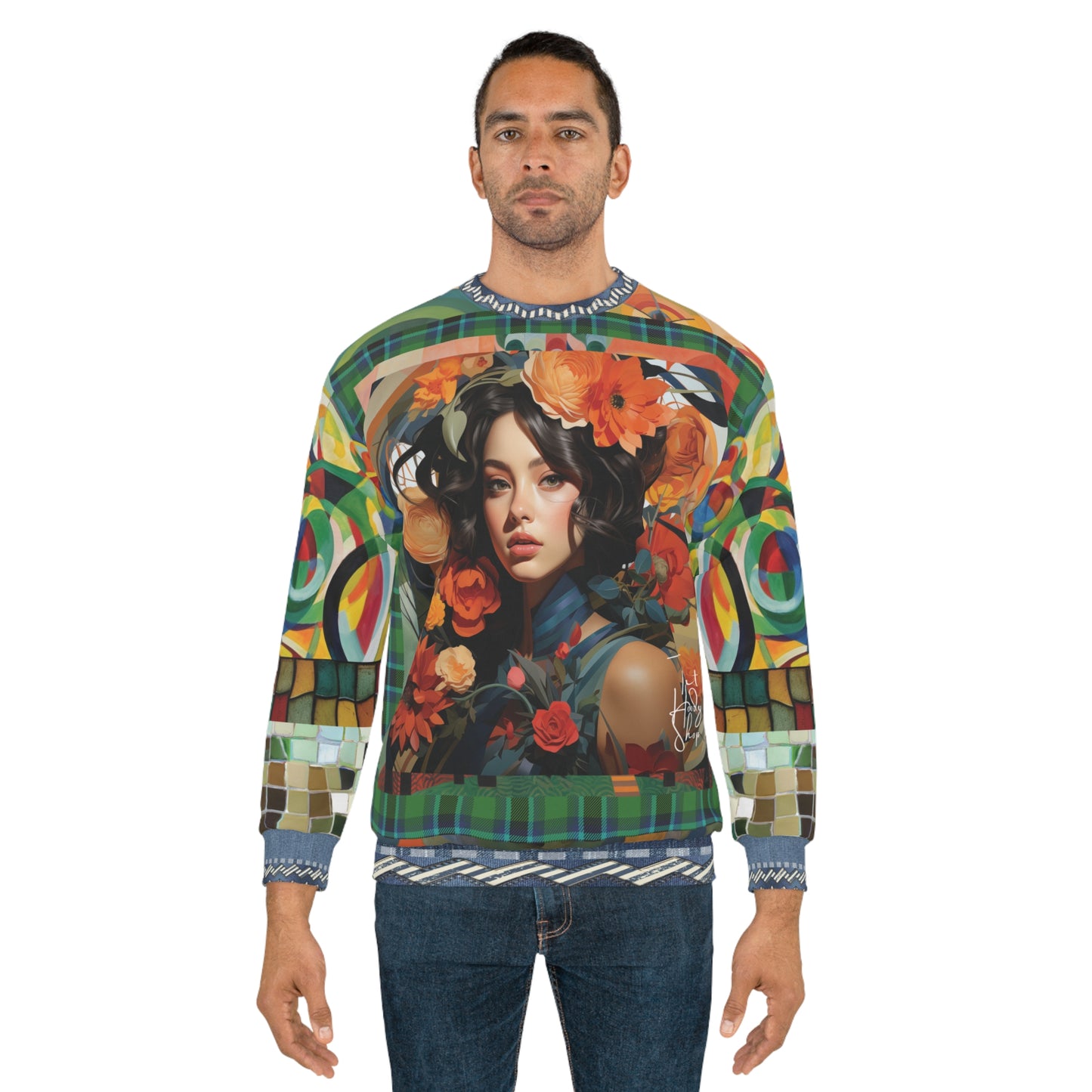 Penelope - Girl in Flowers Unisex Sweatshirt