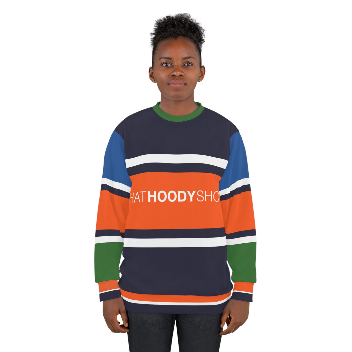 Blue Lagoon Barbarian Rugby Stripe Unisex Sweatshirt