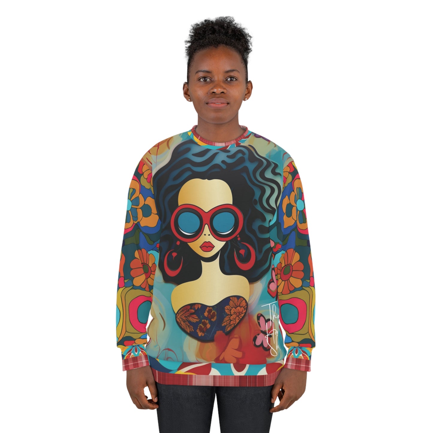Cool Chick Red Pop Art Unisex Sweatshirt