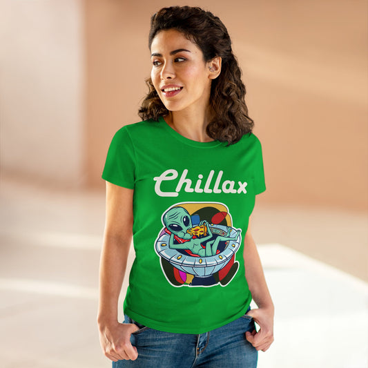 Cotton Tee Women's Chillax and Chill Alien Style