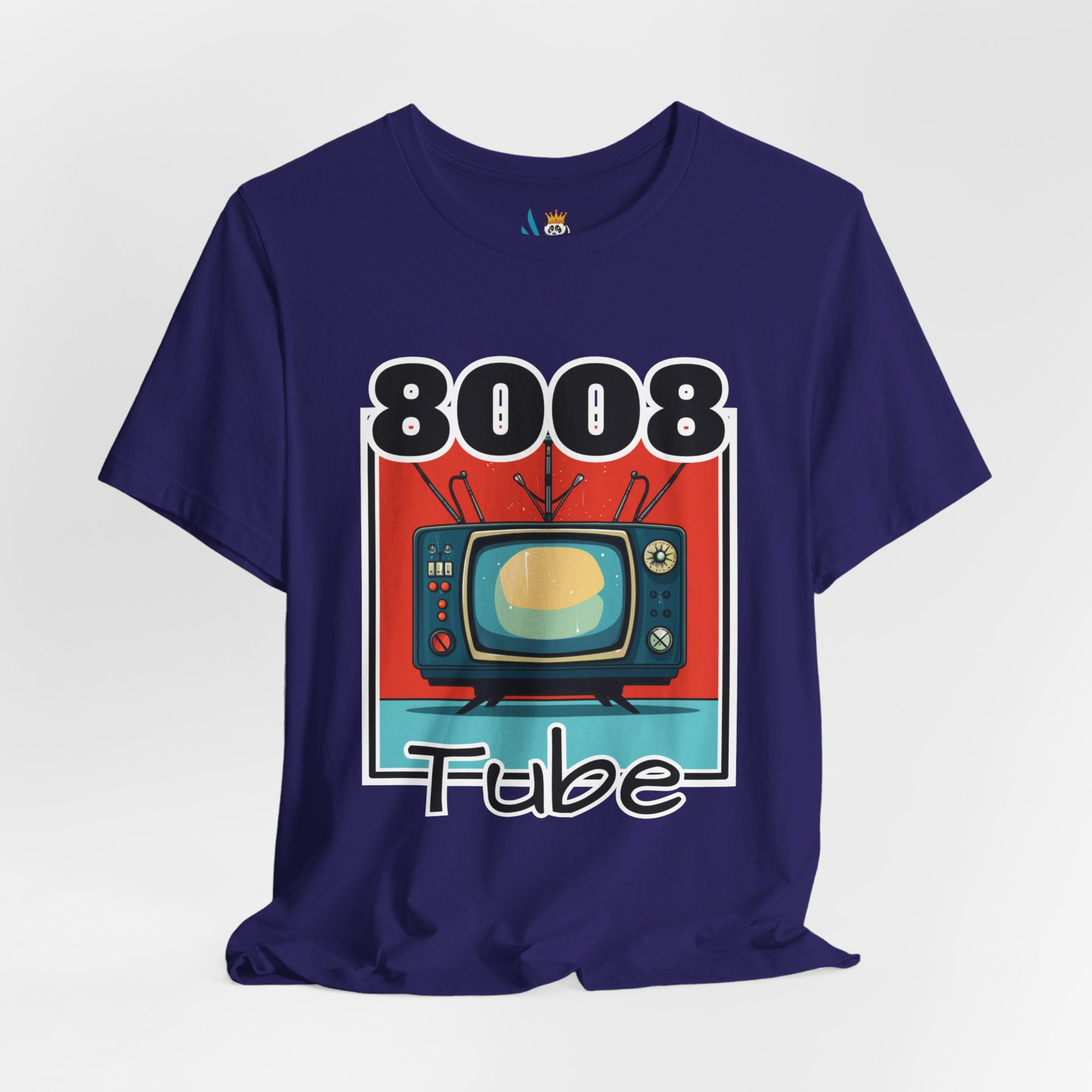 8008 Tube Vintage TV Print Unisex Short Sleeve Tee