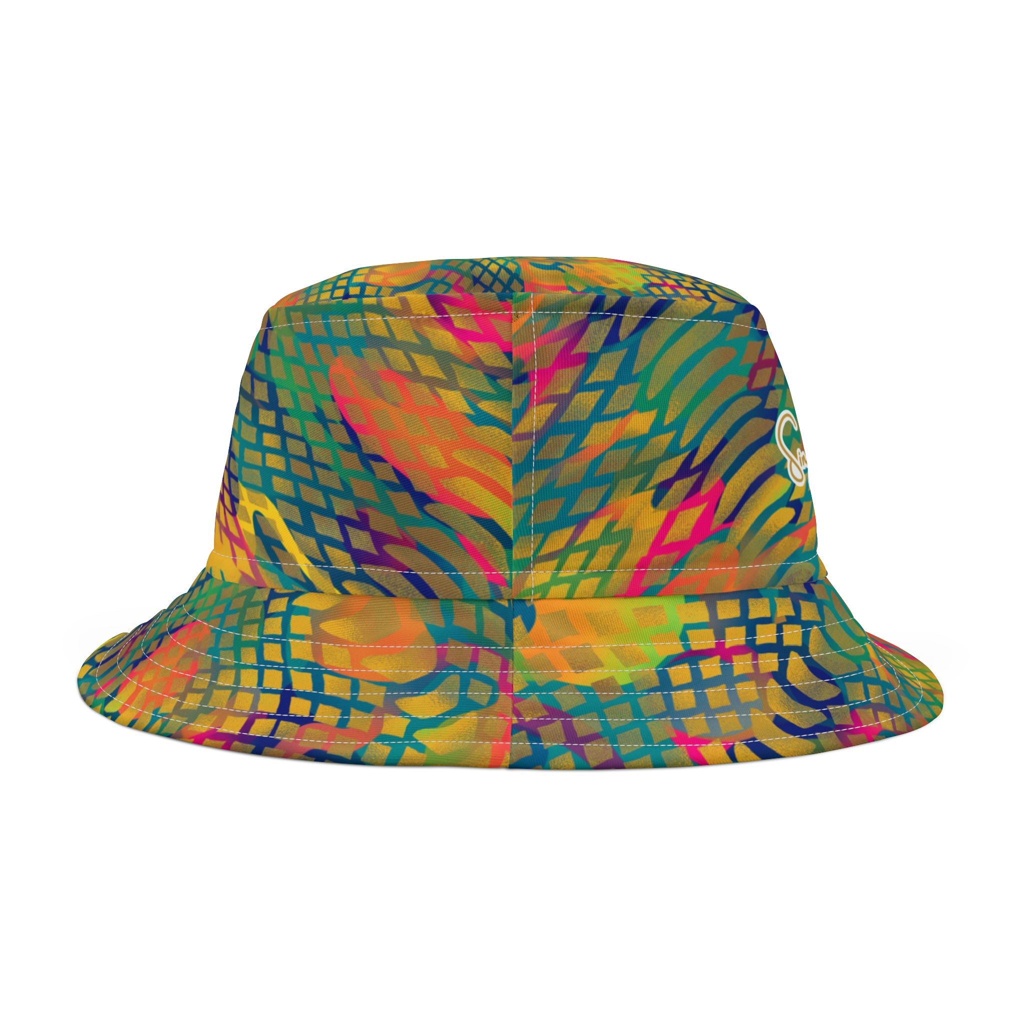 Snakeskin in Rainbow Vibrant Tie-Dye Bucket Hat