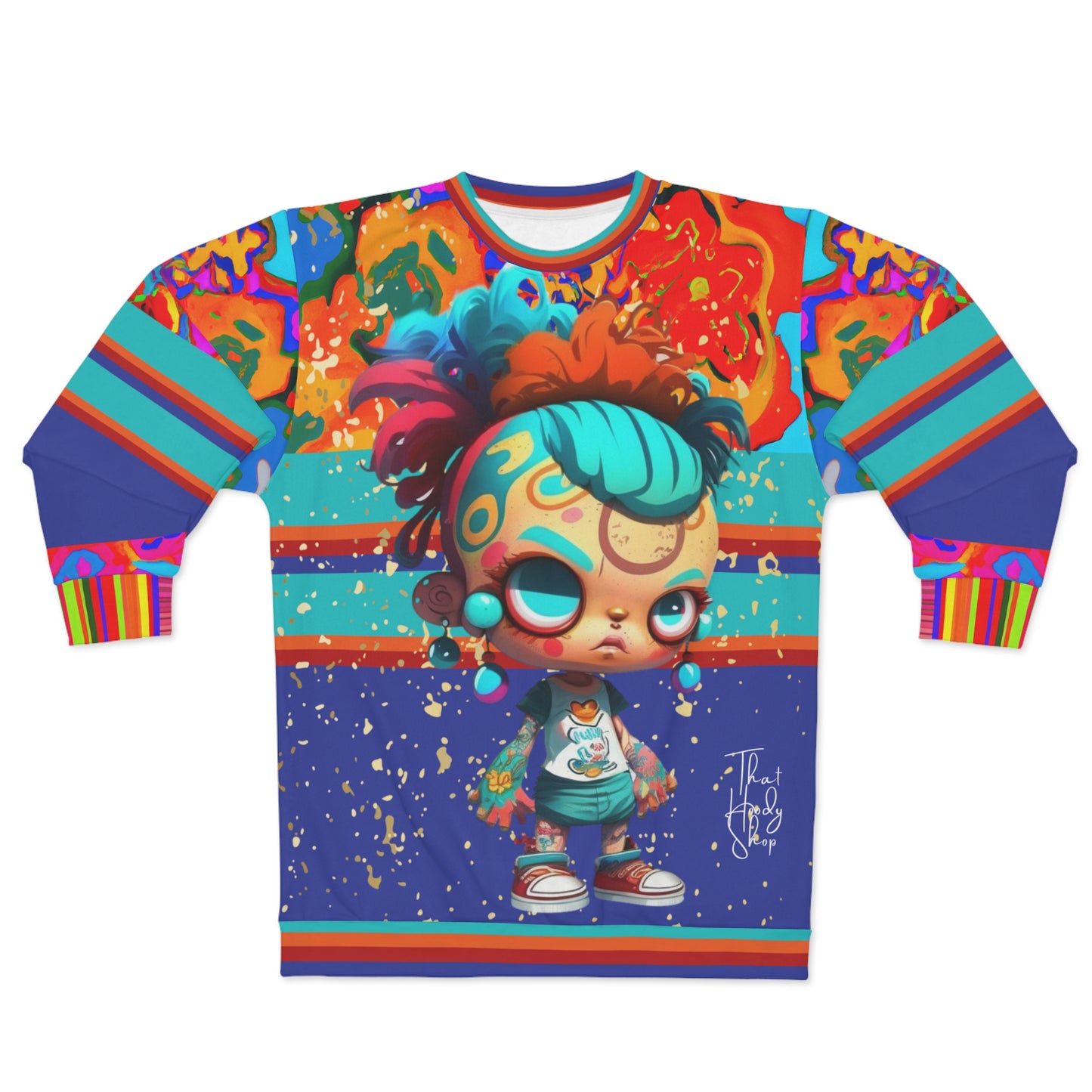 Miss-Spent Youth Graffiti Cupie Doll Unisex Sweatshirt