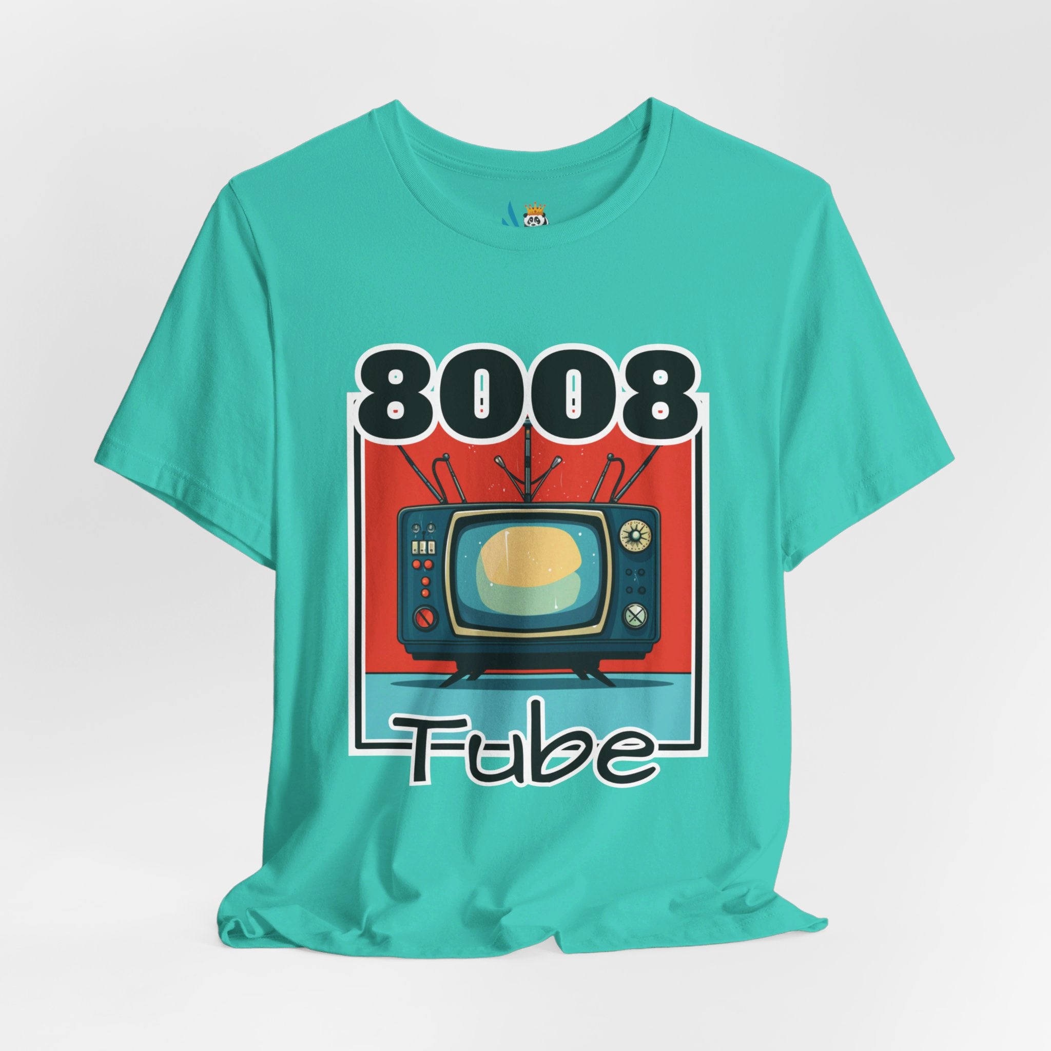 8008 Tube Vintage TV Print Unisex Short Sleeve Tee