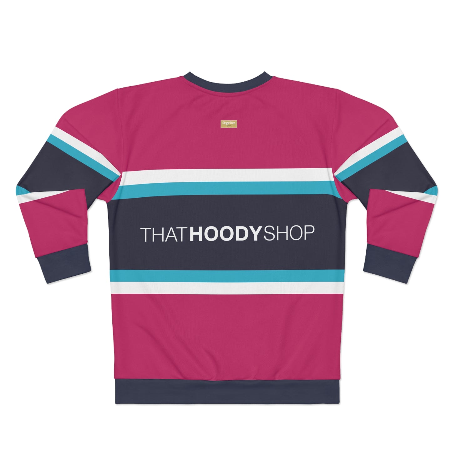 Blue Raspberry Barbarian Rugby Stripe Unisex Sweatshirt