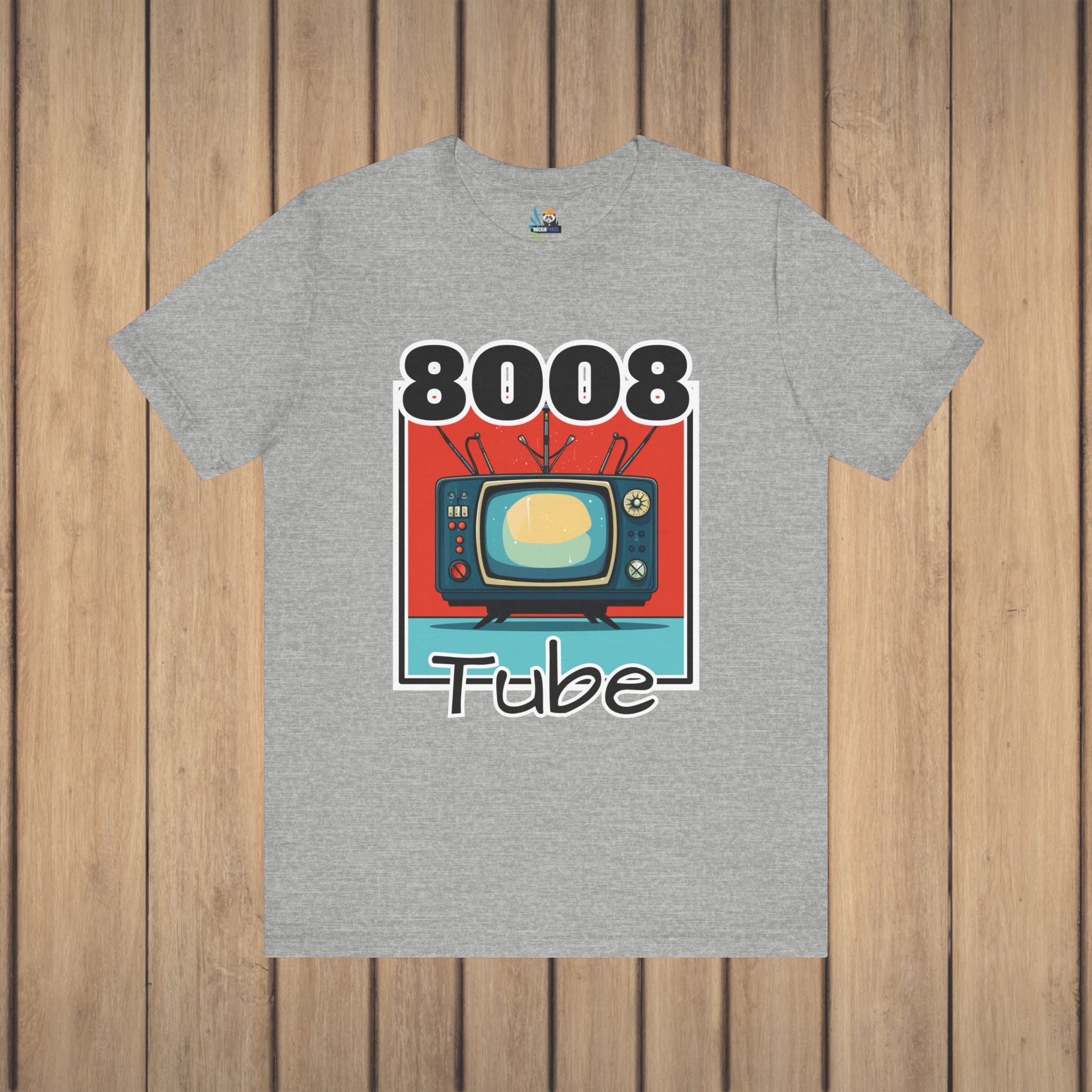 8008 Tube Vintage TV Print Unisex Short Sleeve Tee
