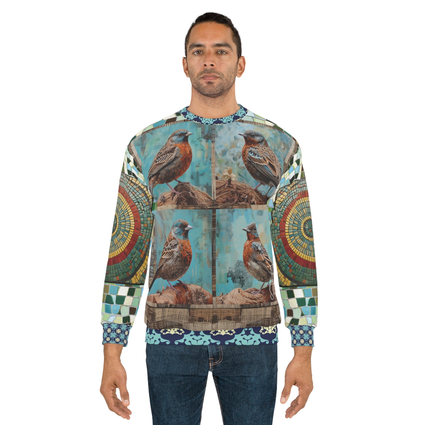 Bye Bye Birdie Quadriptych Four-Panel Print Unisex Sweatshirt