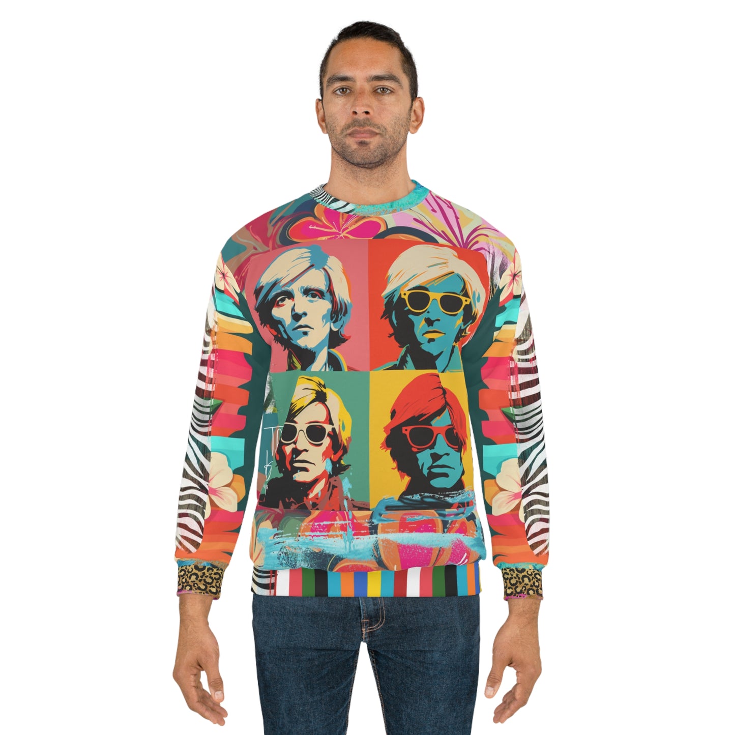 Man in Transition Quadriptych Pop Art Unisex Sweatshirt