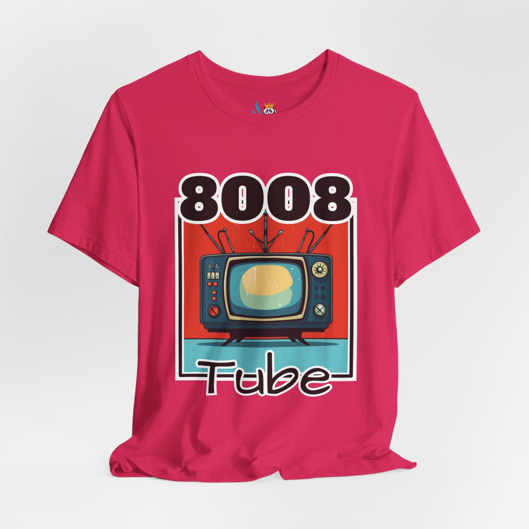 8008 Tube Vintage TV Print Unisex Short Sleeve Tee