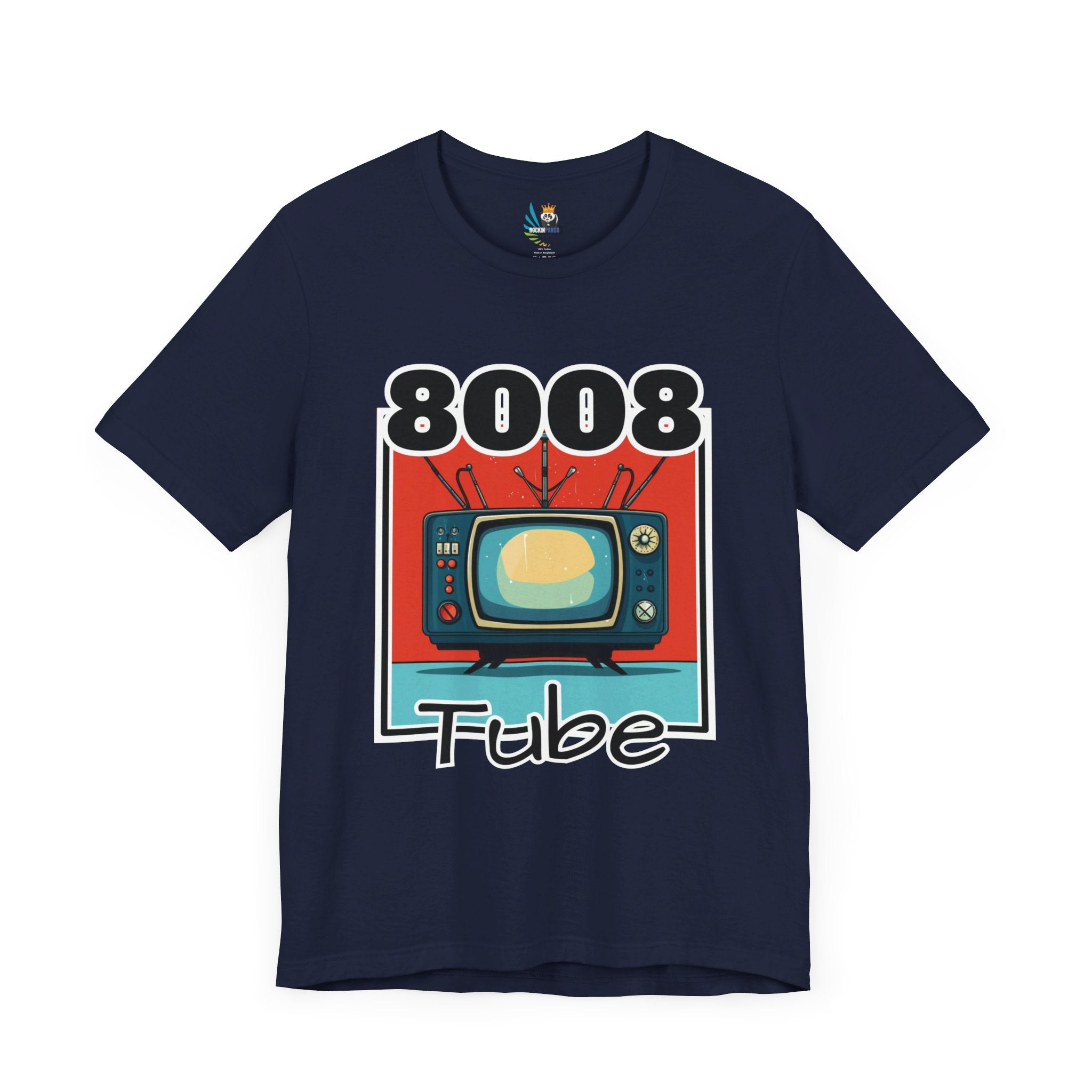 8008 Tube Vintage TV Print Unisex Short Sleeve Tee