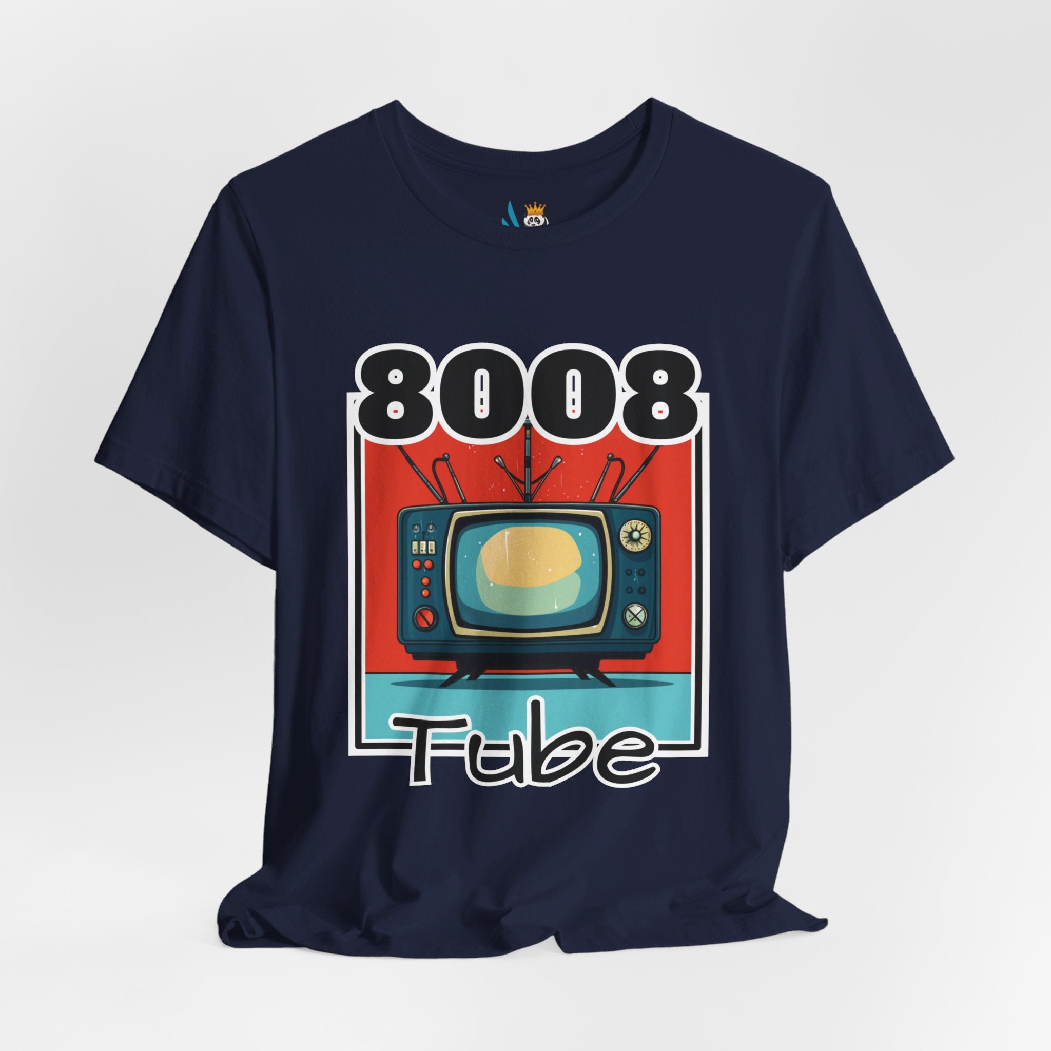 8008 Tube Vintage TV Print Unisex Short Sleeve Tee