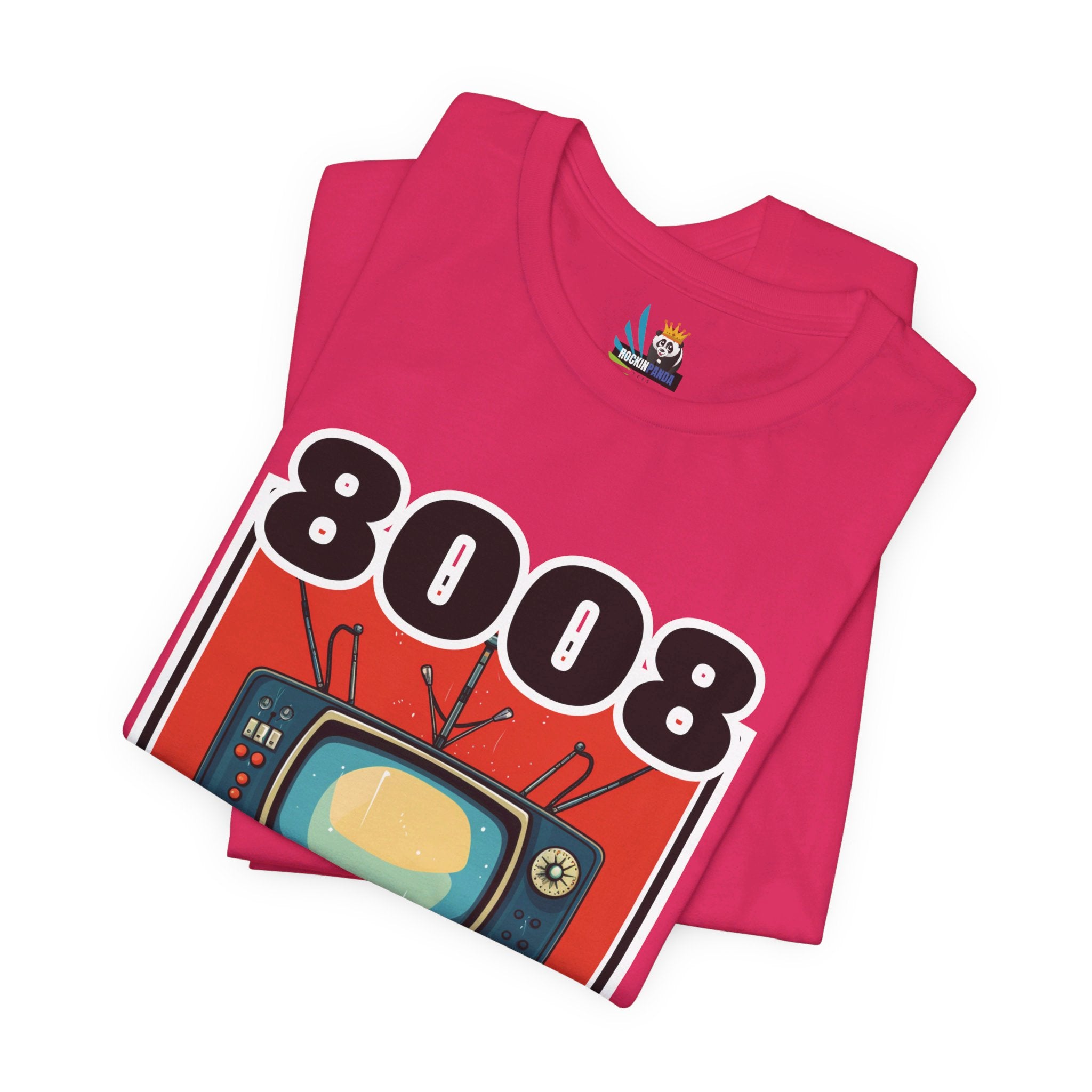 8008 Tube Vintage TV Print Unisex Short Sleeve Tee