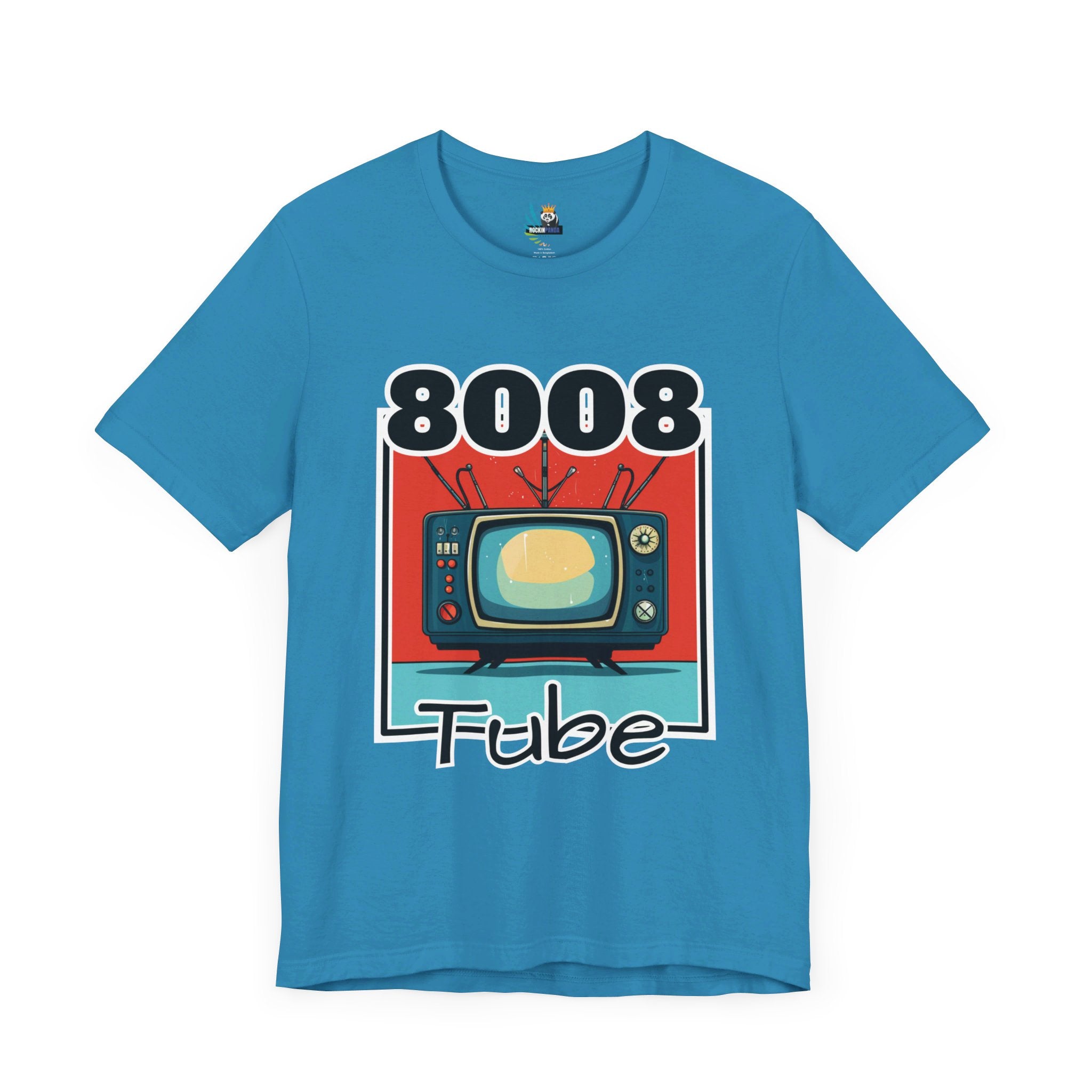 8008 Tube Vintage TV Print Unisex Short Sleeve Tee