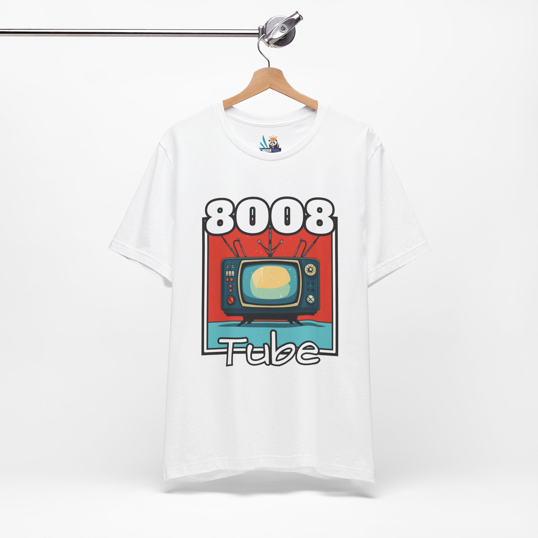 8008 Tube Vintage TV Print Unisex Short Sleeve Tee