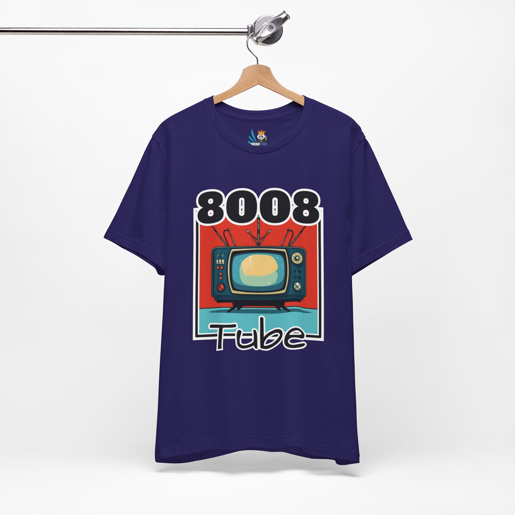 8008 Tube Vintage TV Print Unisex Short Sleeve Tee