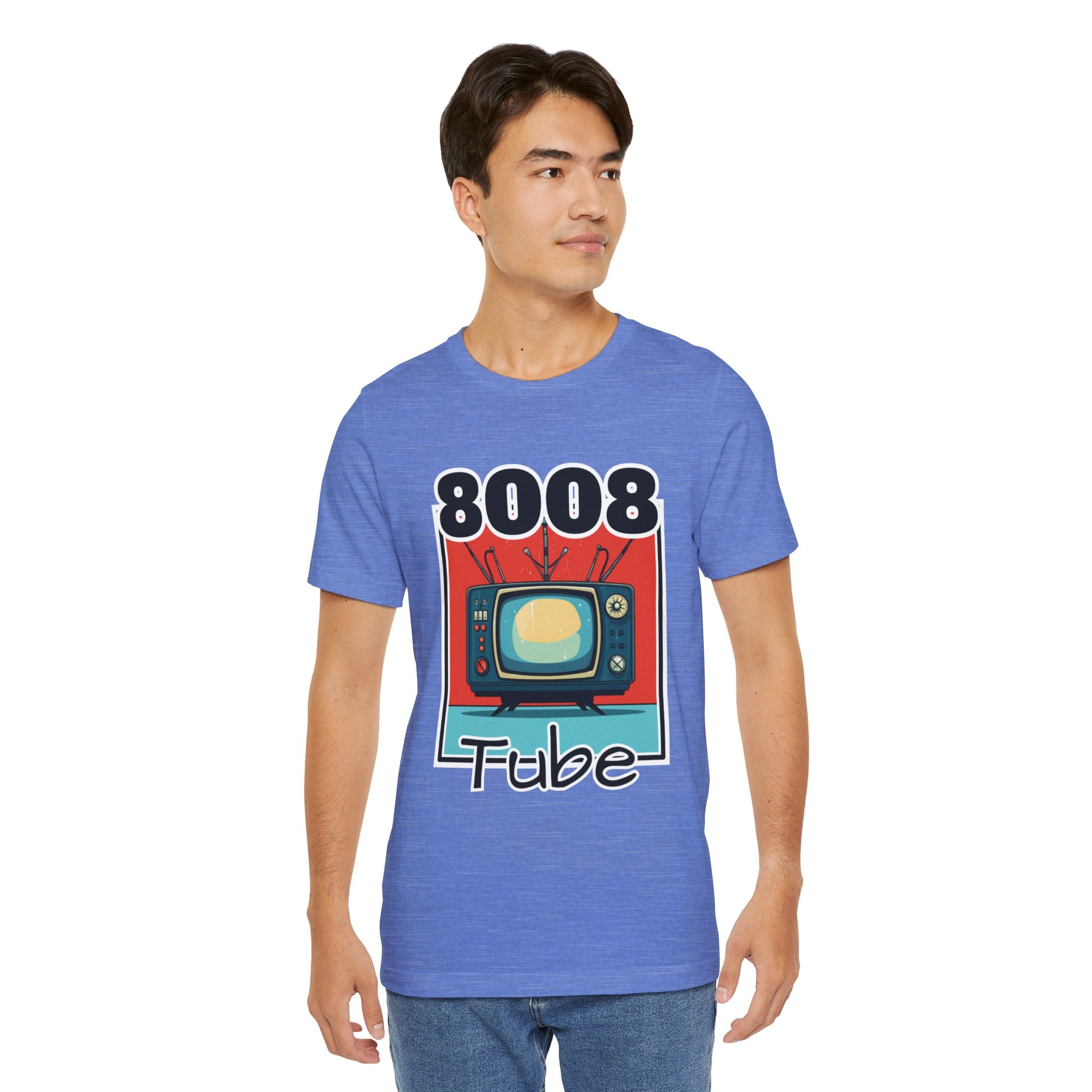 8008 Tube Vintage TV Print Unisex Short Sleeve Tee