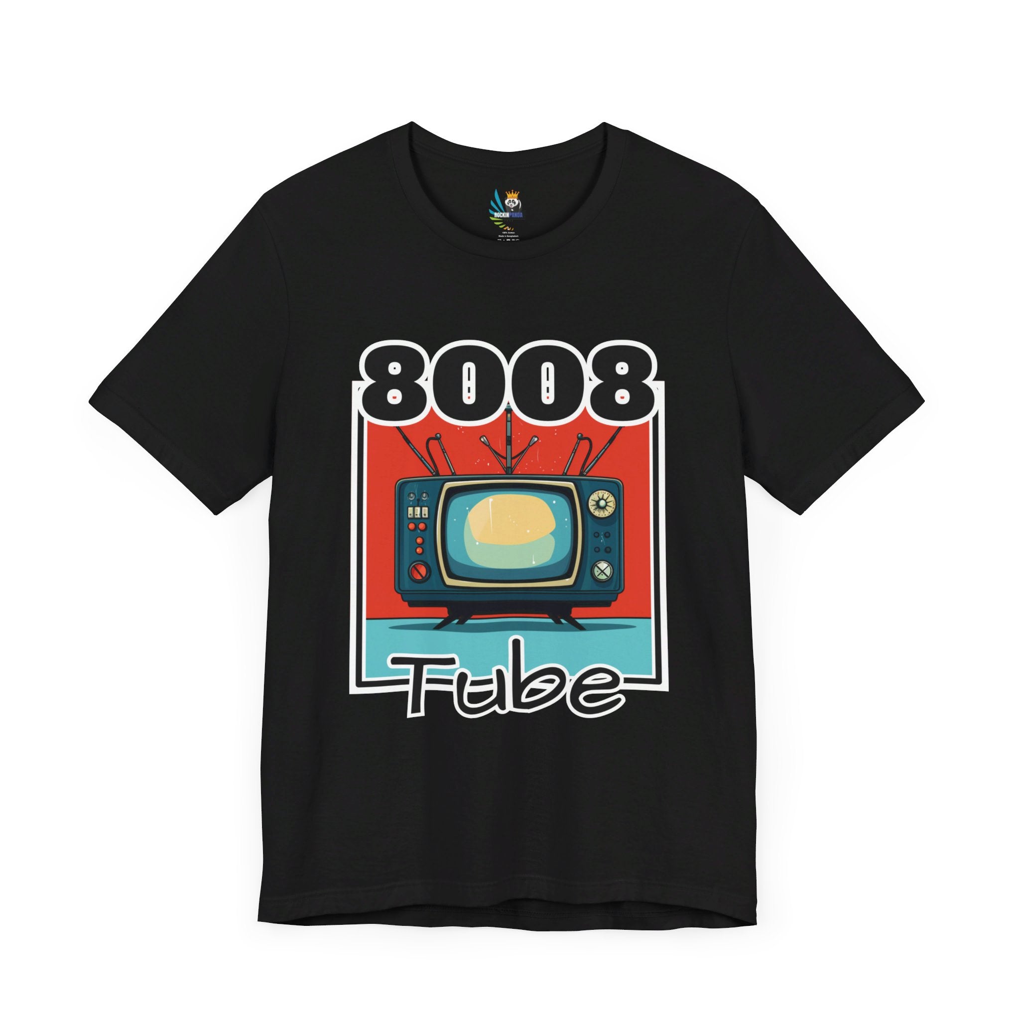 8008 Tube Vintage TV Print Unisex Short Sleeve Tee