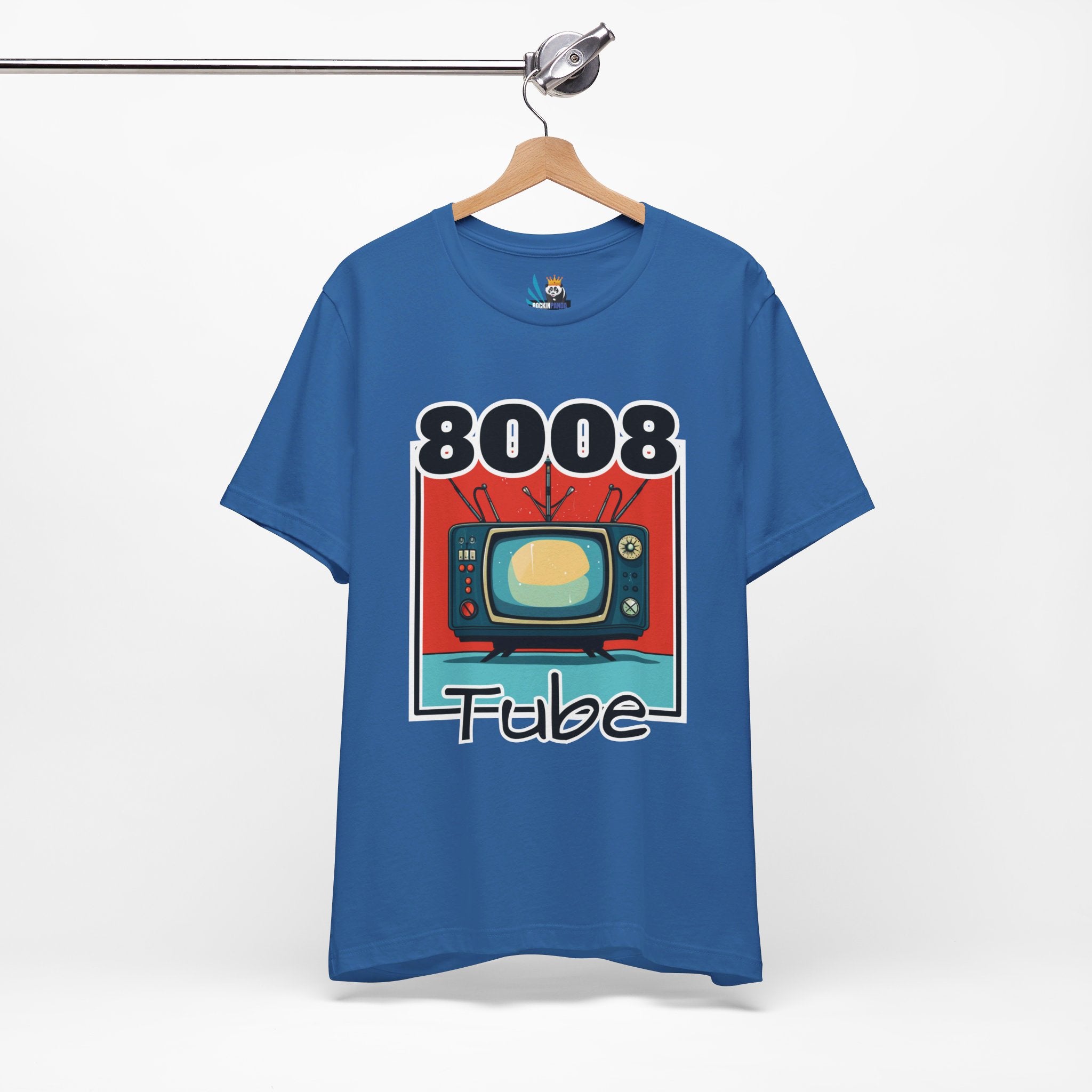 8008 Tube Vintage TV Print Unisex Short Sleeve Tee