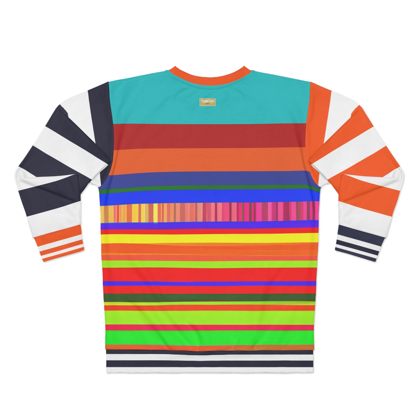 Crazy Dayglo Static Rugby Stripe THS Logo Unisex Sweatshirt