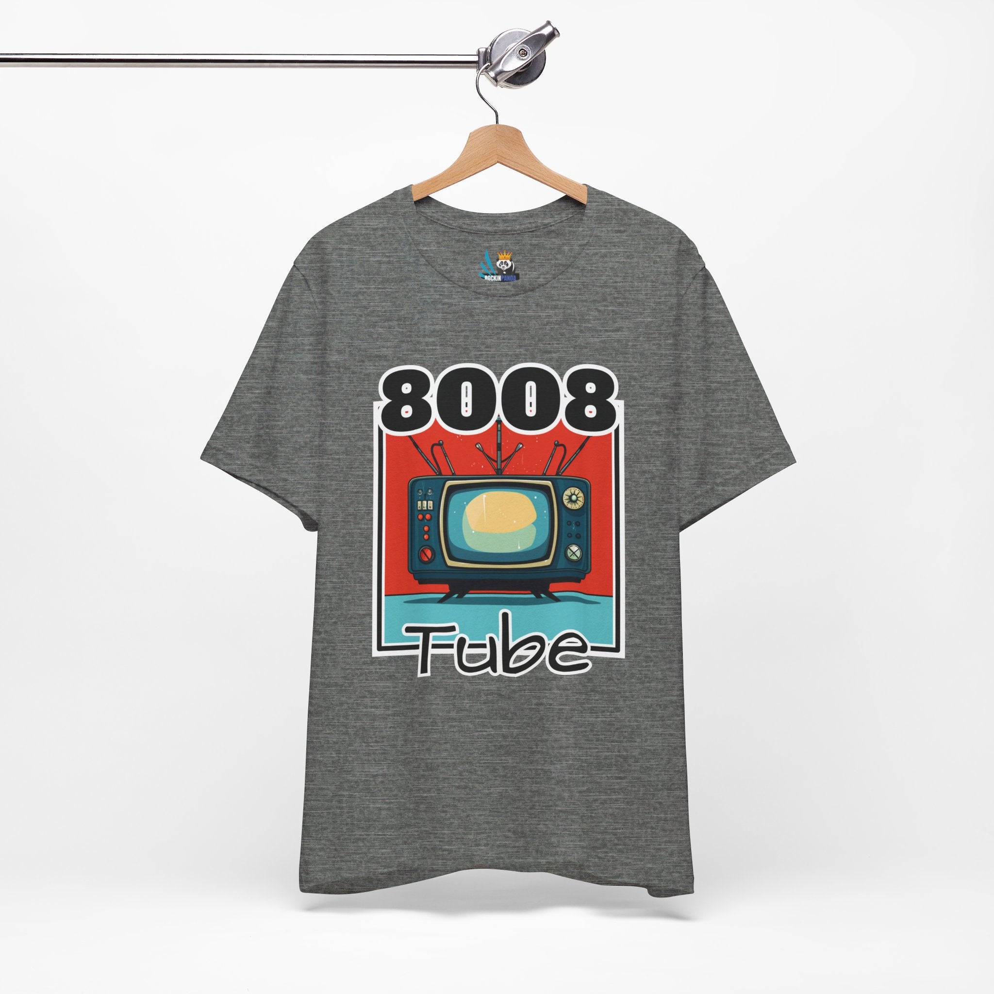 8008 Tube Vintage TV Print Unisex Short Sleeve Tee