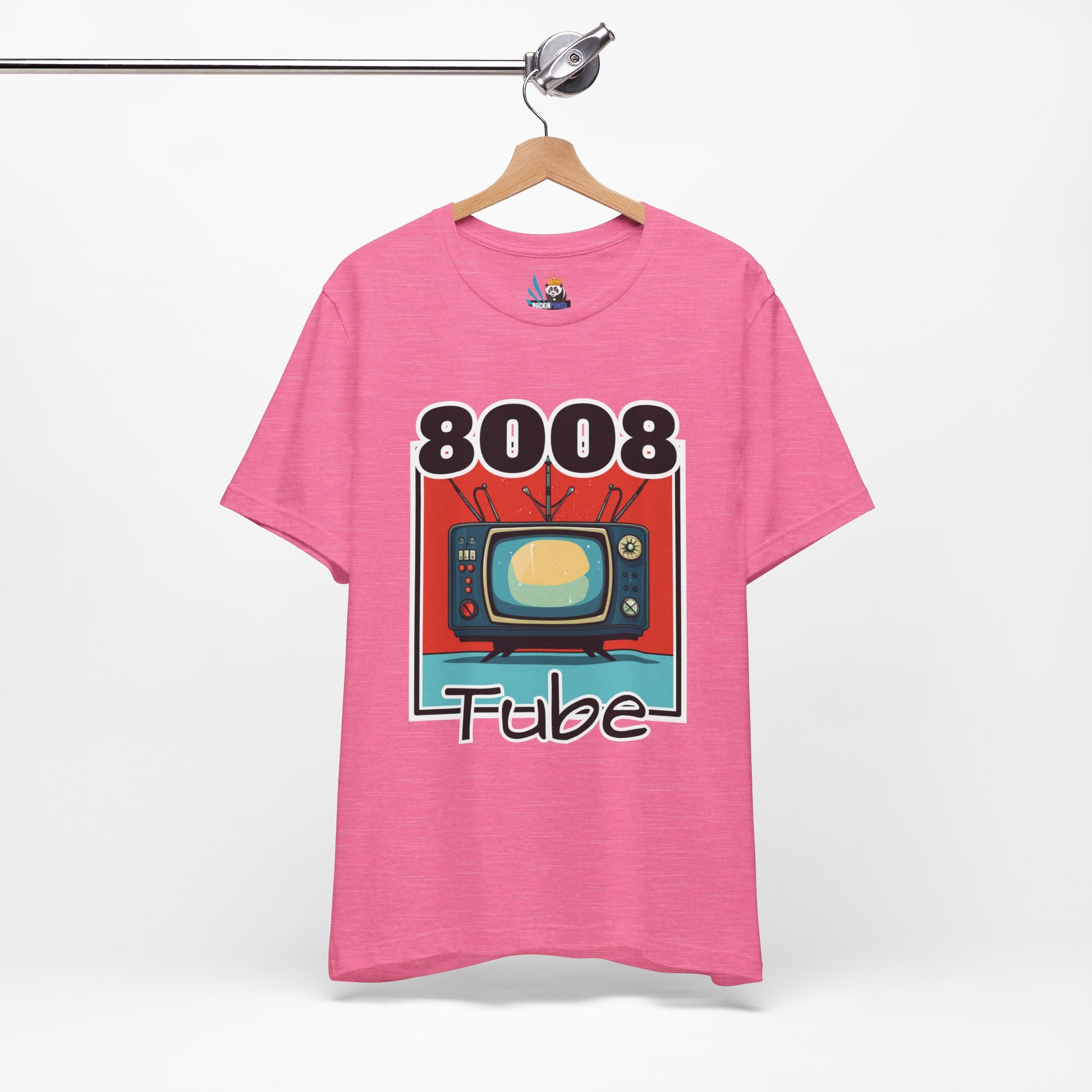 8008 Tube Vintage TV Print Unisex Short Sleeve Tee