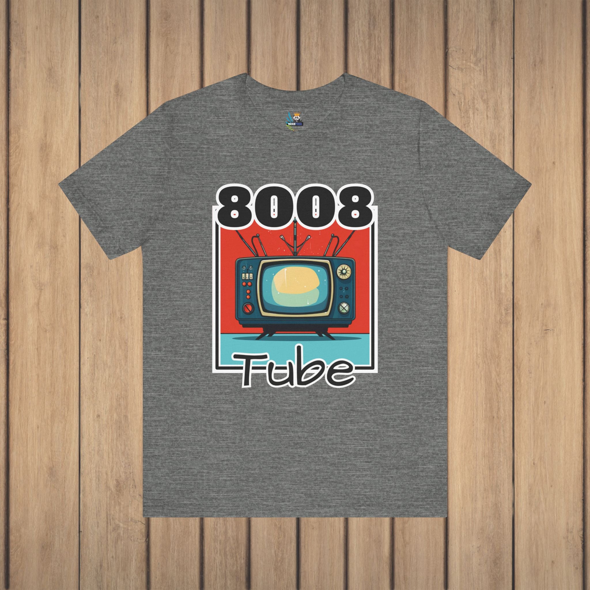 8008 Tube Vintage TV Print Unisex Short Sleeve Tee