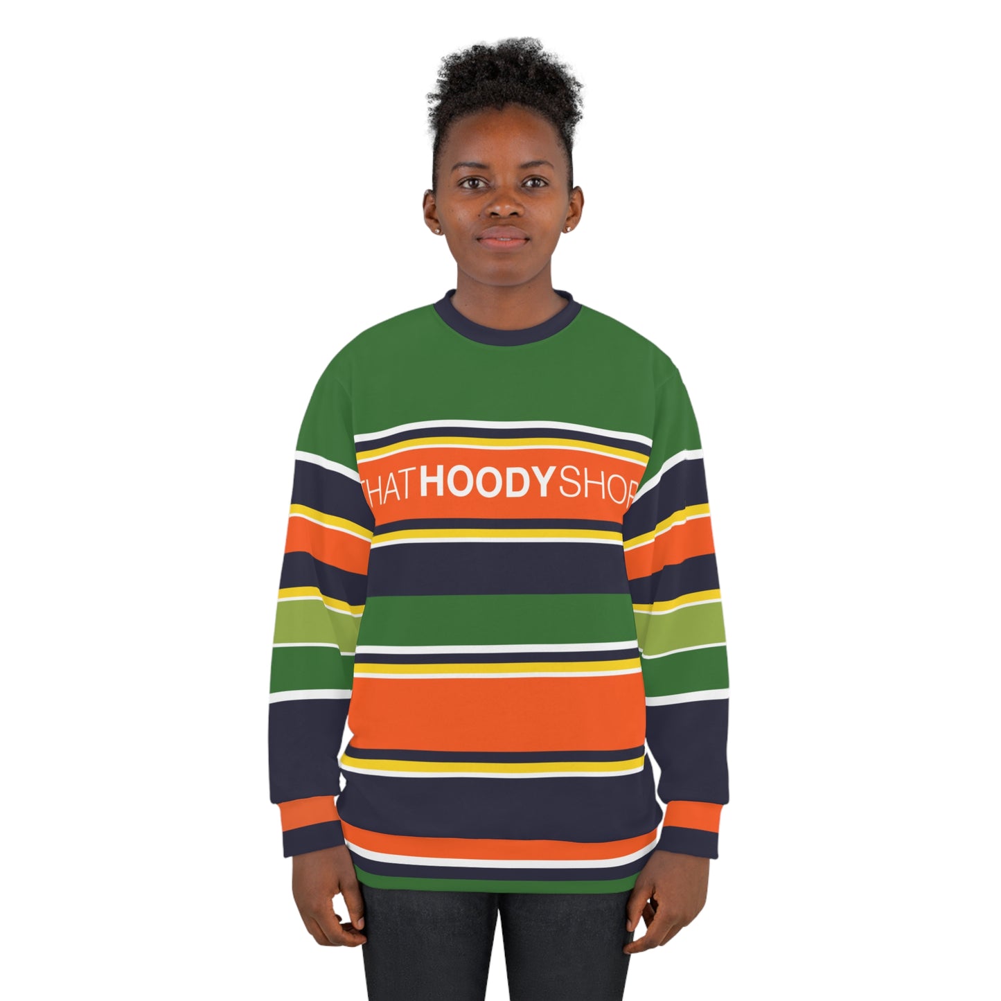 Snappy Pappy Orange Barbarian Rugby Stripe Unisex Sweatshirt