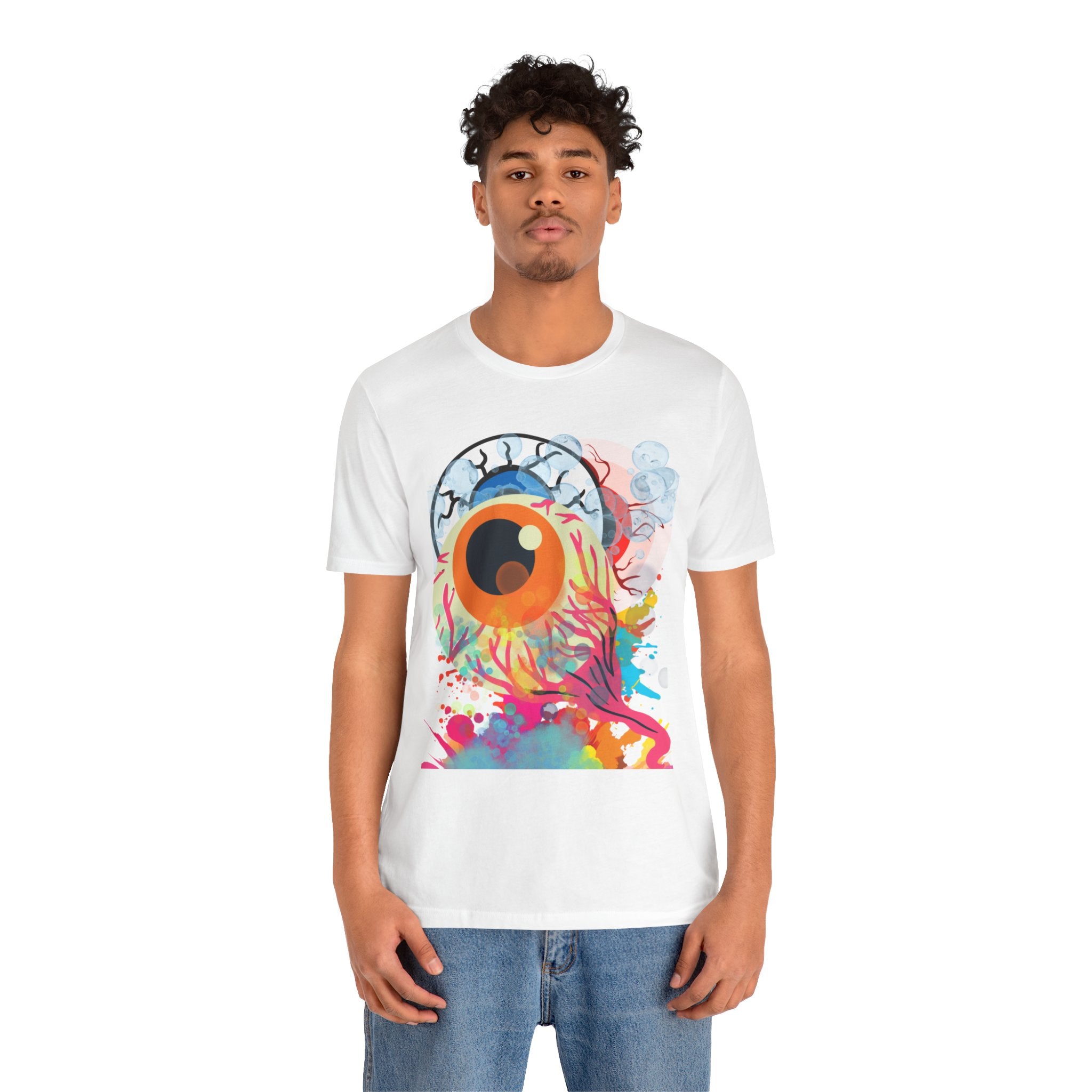 Eyes in Abstract Unisex Short Sleeve Tee
