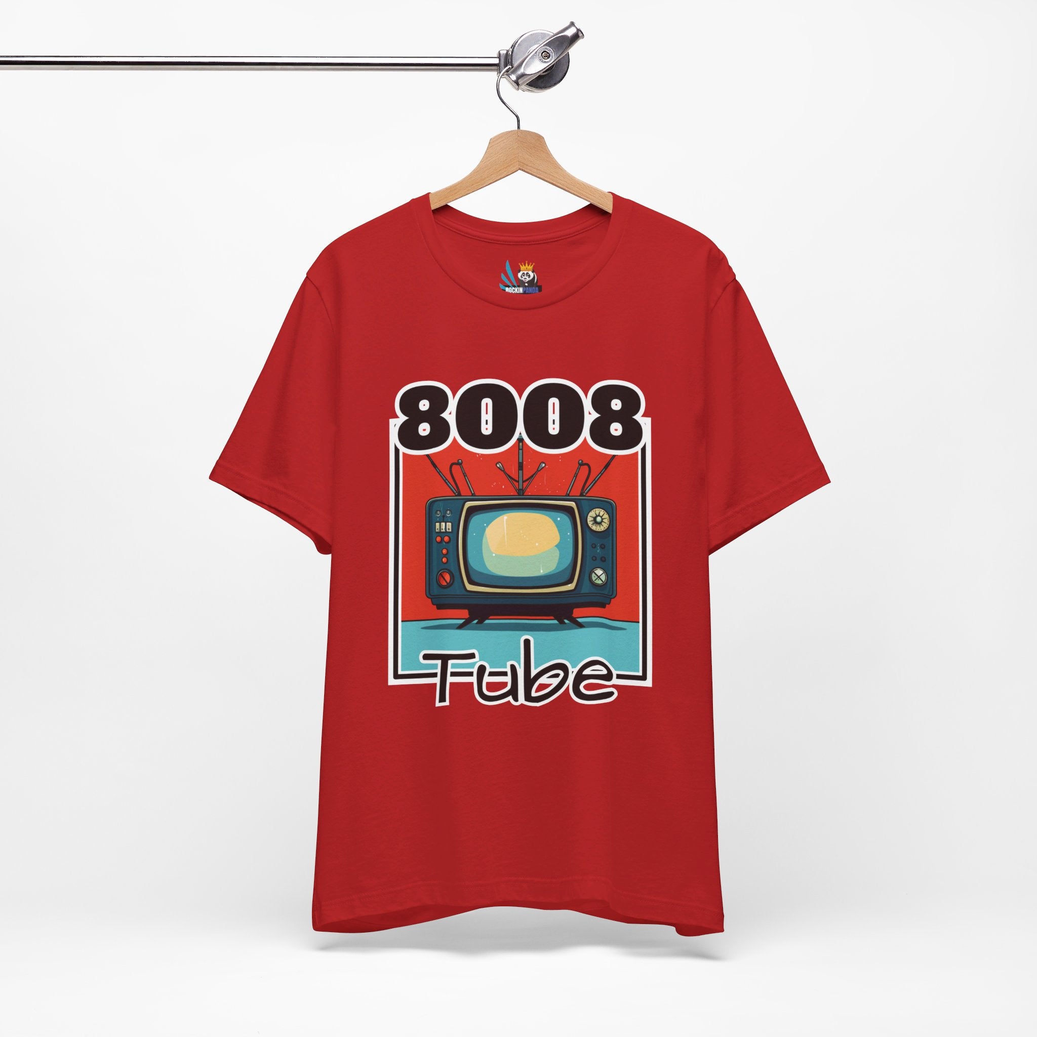 8008 Tube Vintage TV Print Unisex Short Sleeve Tee