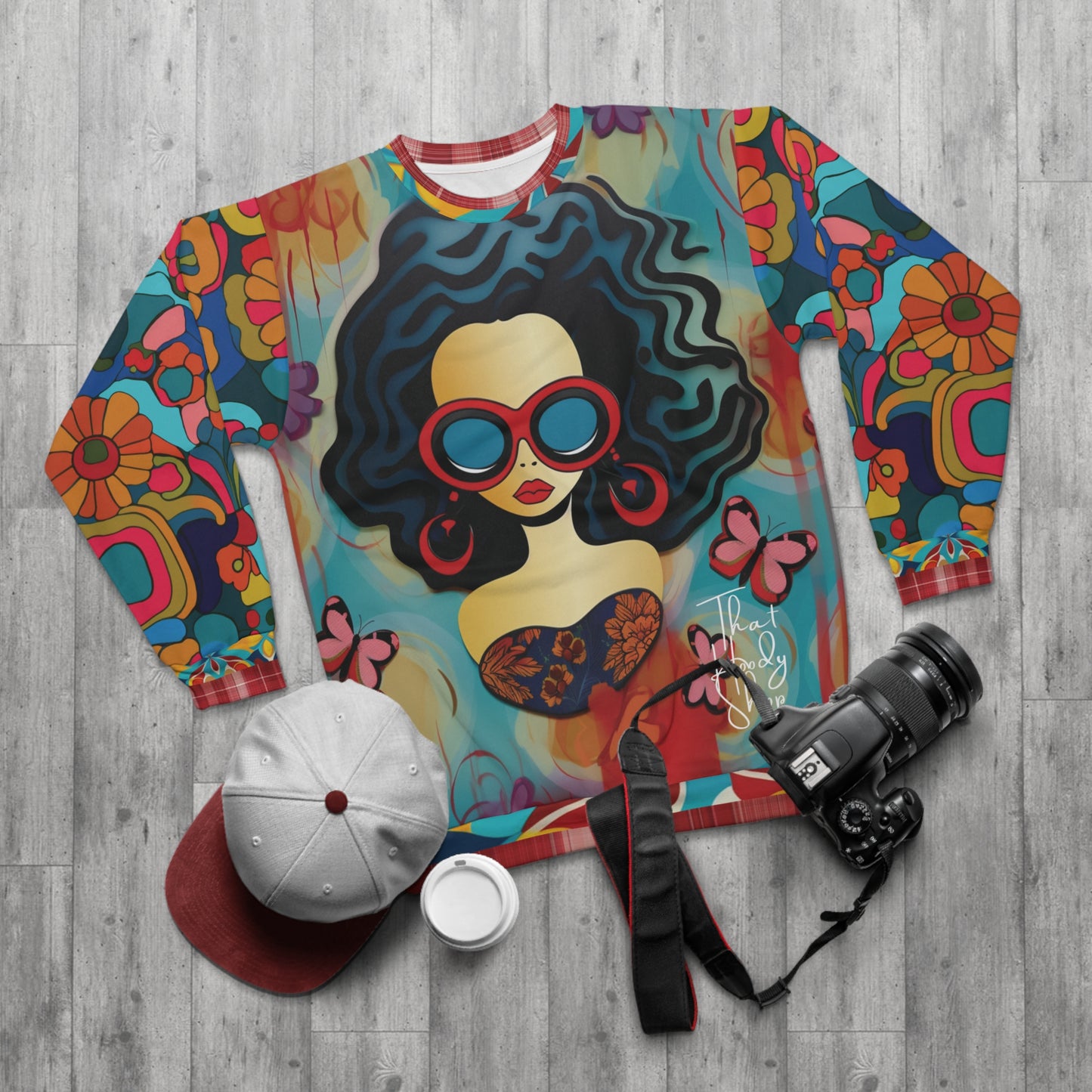 Cool Chick Red Pop Art Unisex Sweatshirt