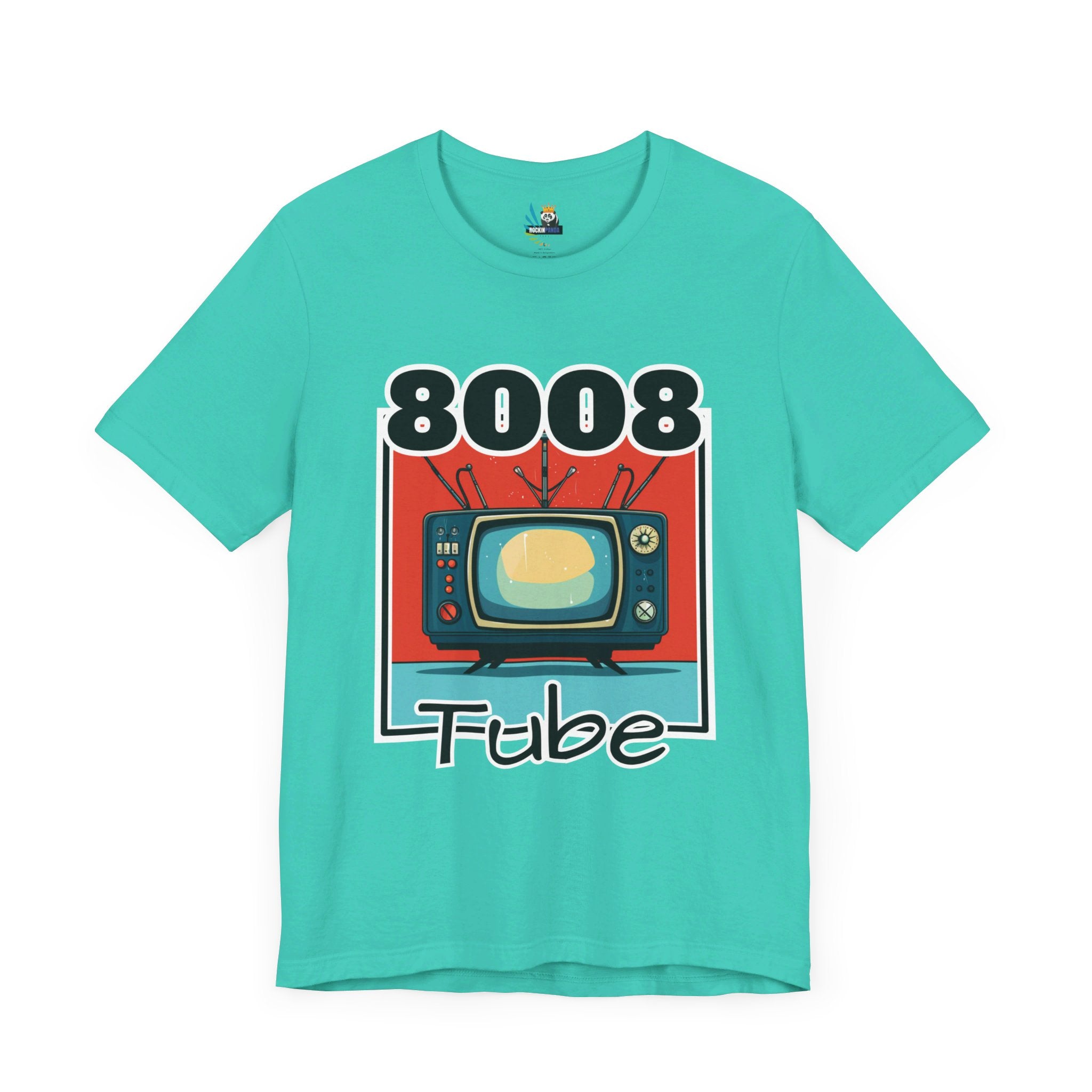 8008 Tube Vintage TV Print Unisex Short Sleeve Tee