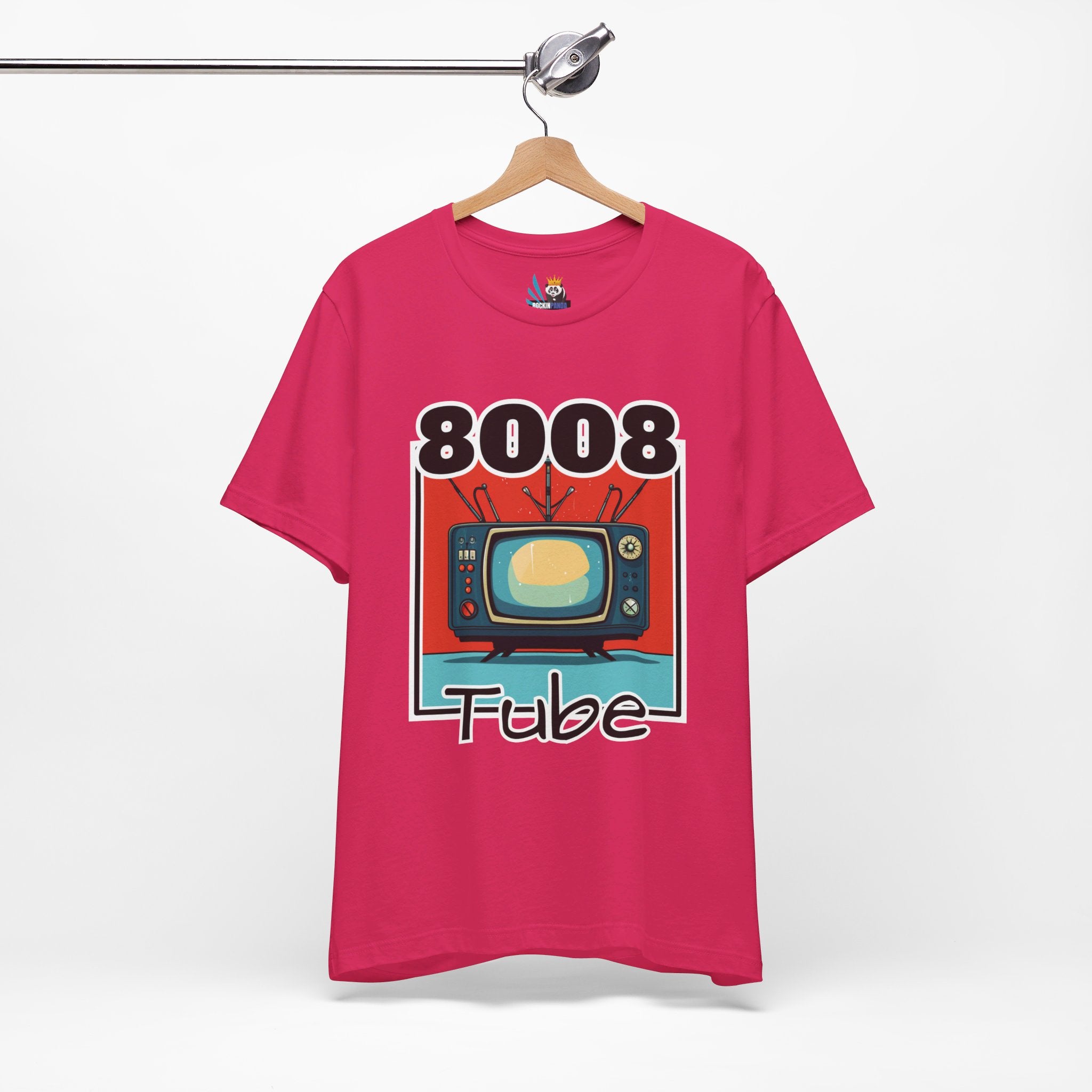 8008 Tube Vintage TV Print Unisex Short Sleeve Tee