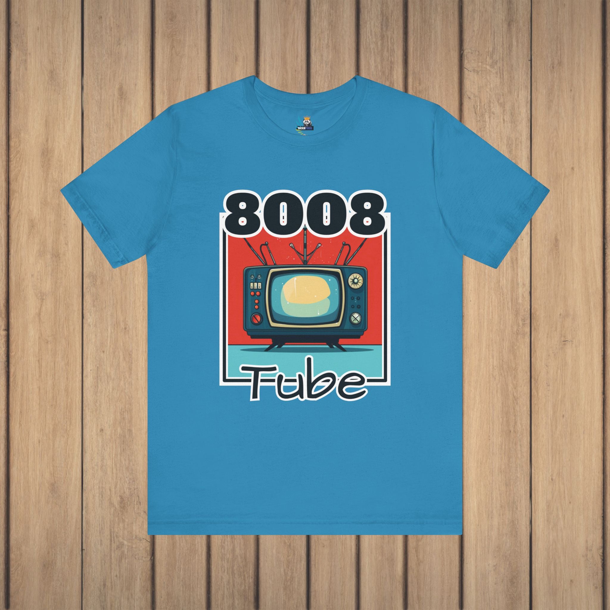 8008 Tube Vintage TV Print Unisex Short Sleeve Tee