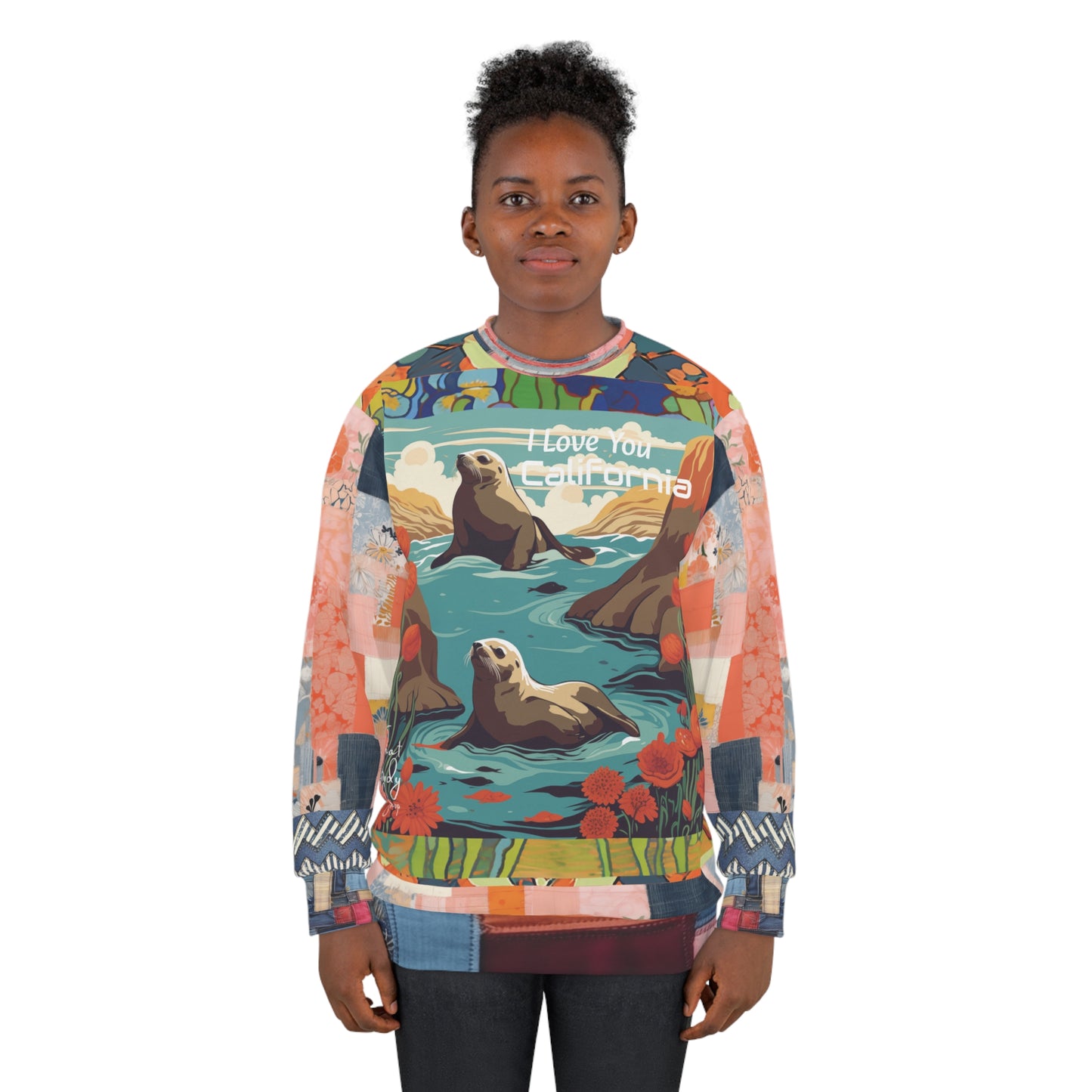 I Love You California - Mendocino Coast Sea Lions Unisex Sweatshirt