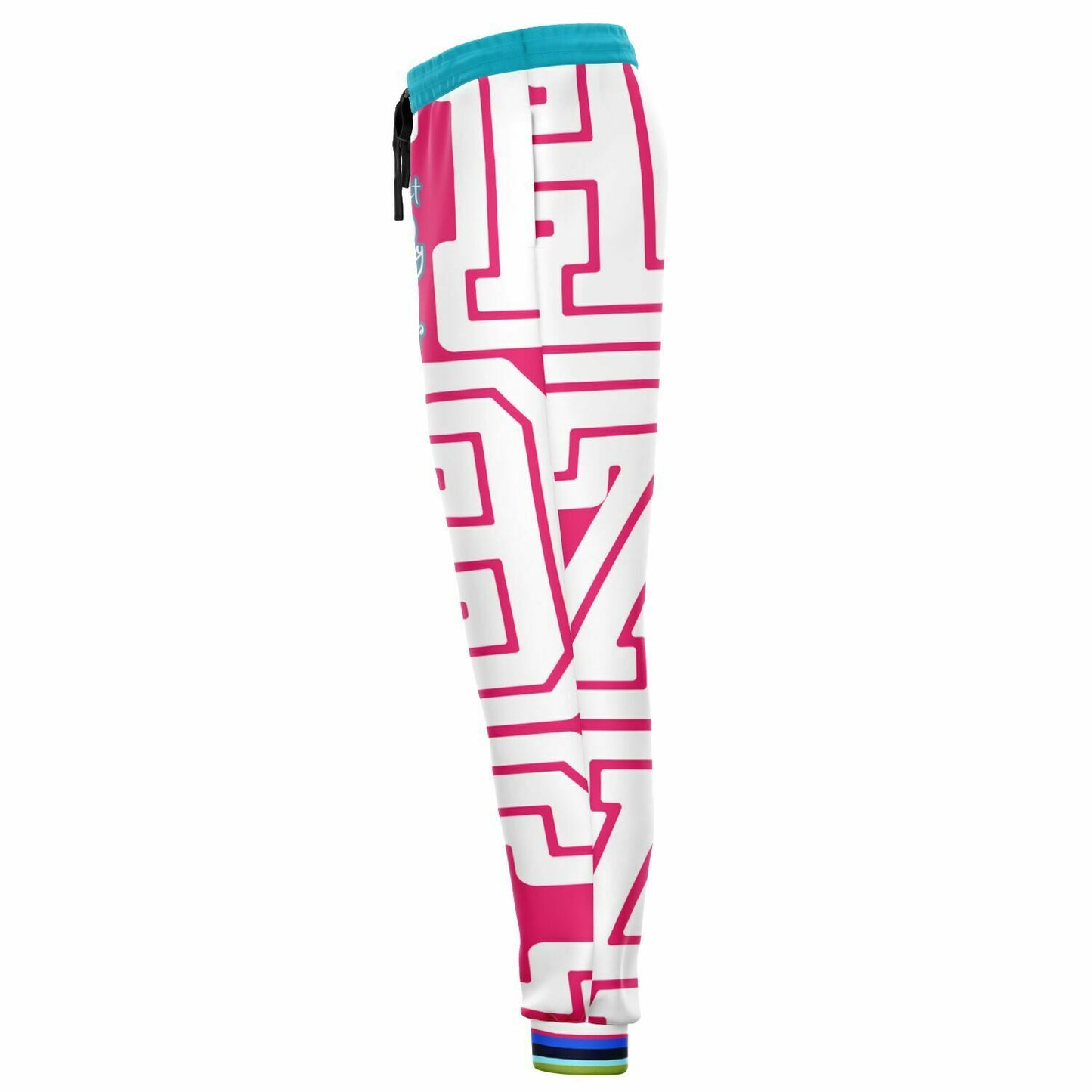 THS 1976 CA Monogram in Hot Pink Eco-Poly Unisex Joggers