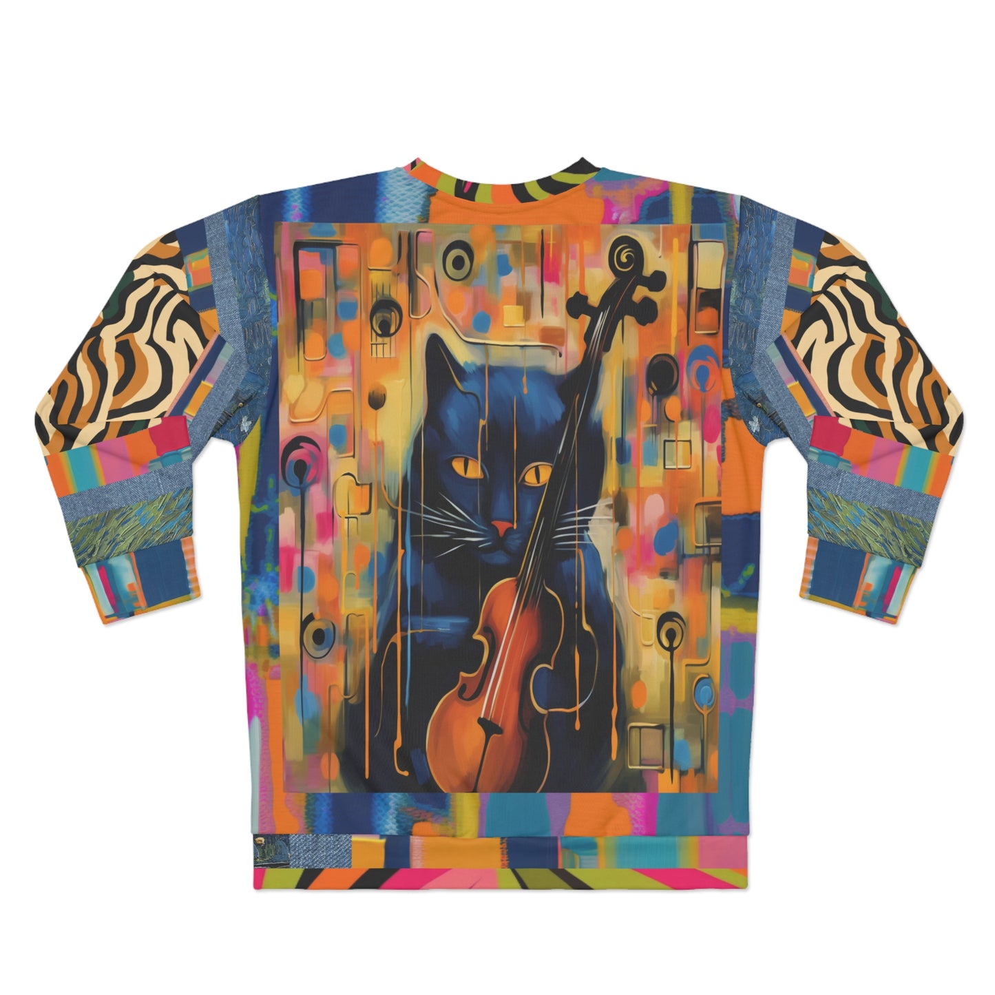 Cool Cat with Violin Unisex Sweatshirt