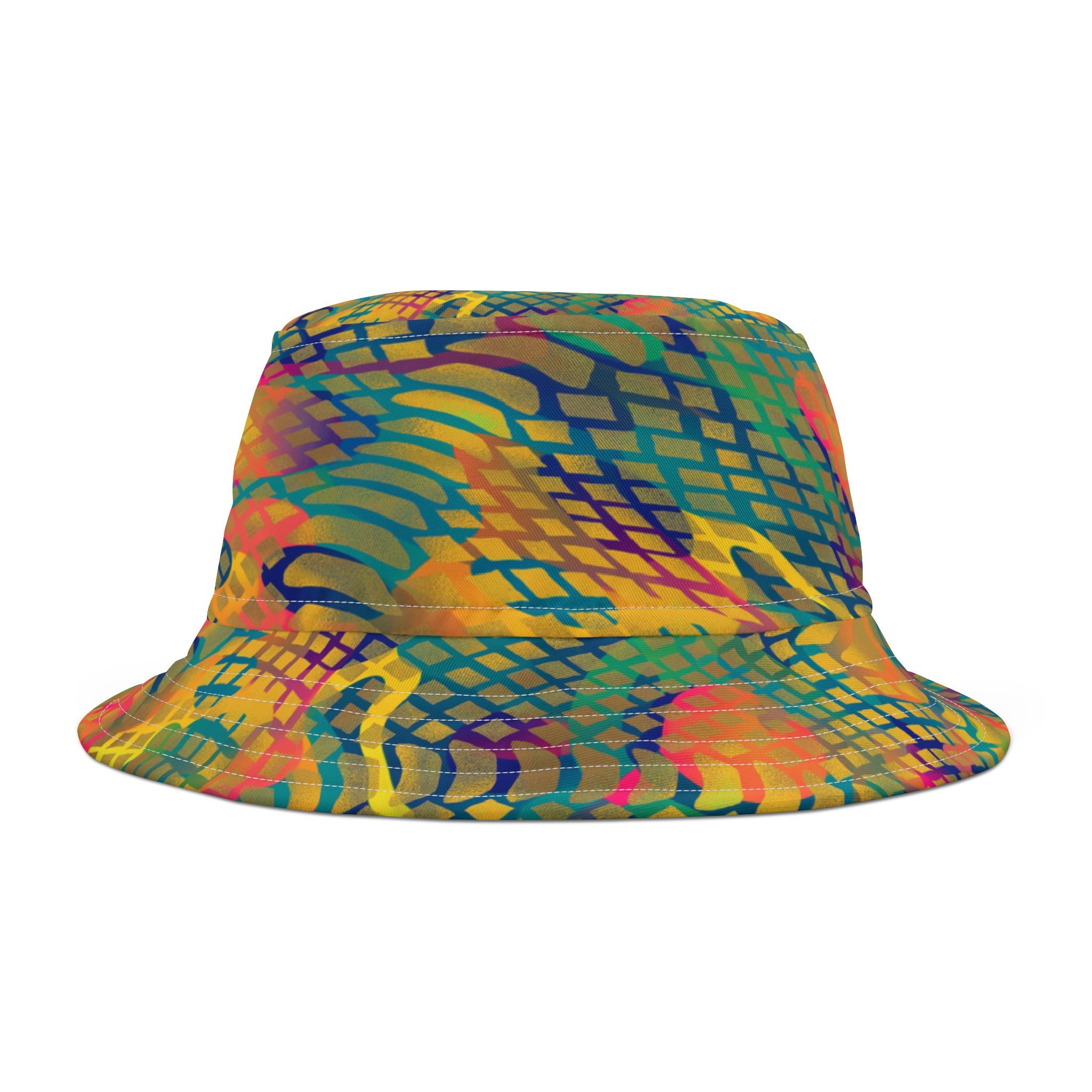 Snakeskin in Rainbow Vibrant Tie-Dye Bucket Hat