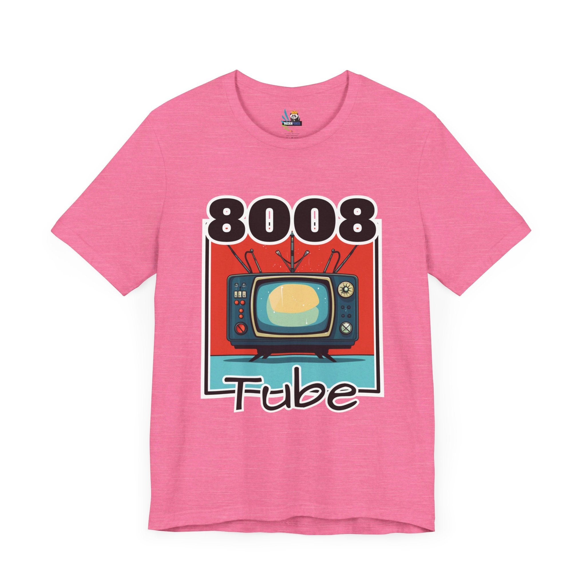 8008 Tube Vintage TV Print Unisex Short Sleeve Tee