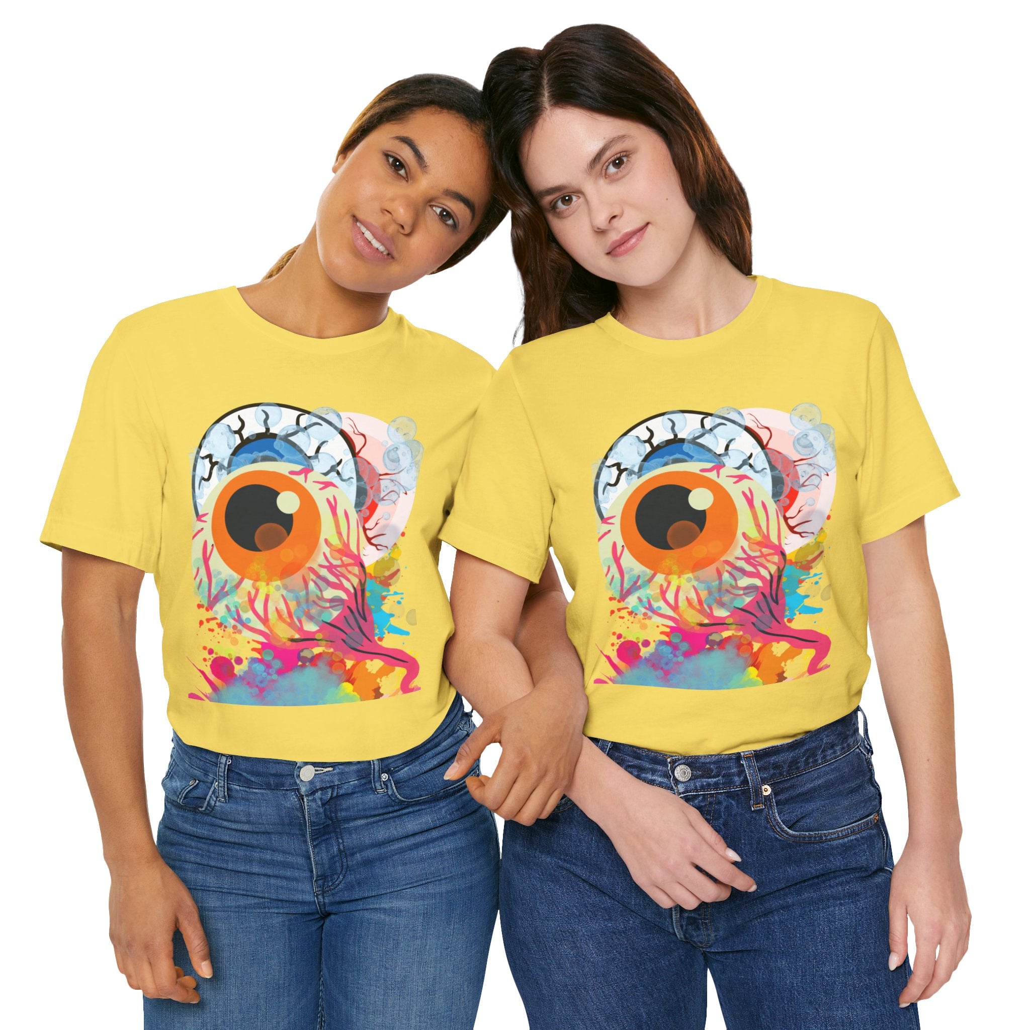 Eyes in Abstract Unisex Short Sleeve Tee