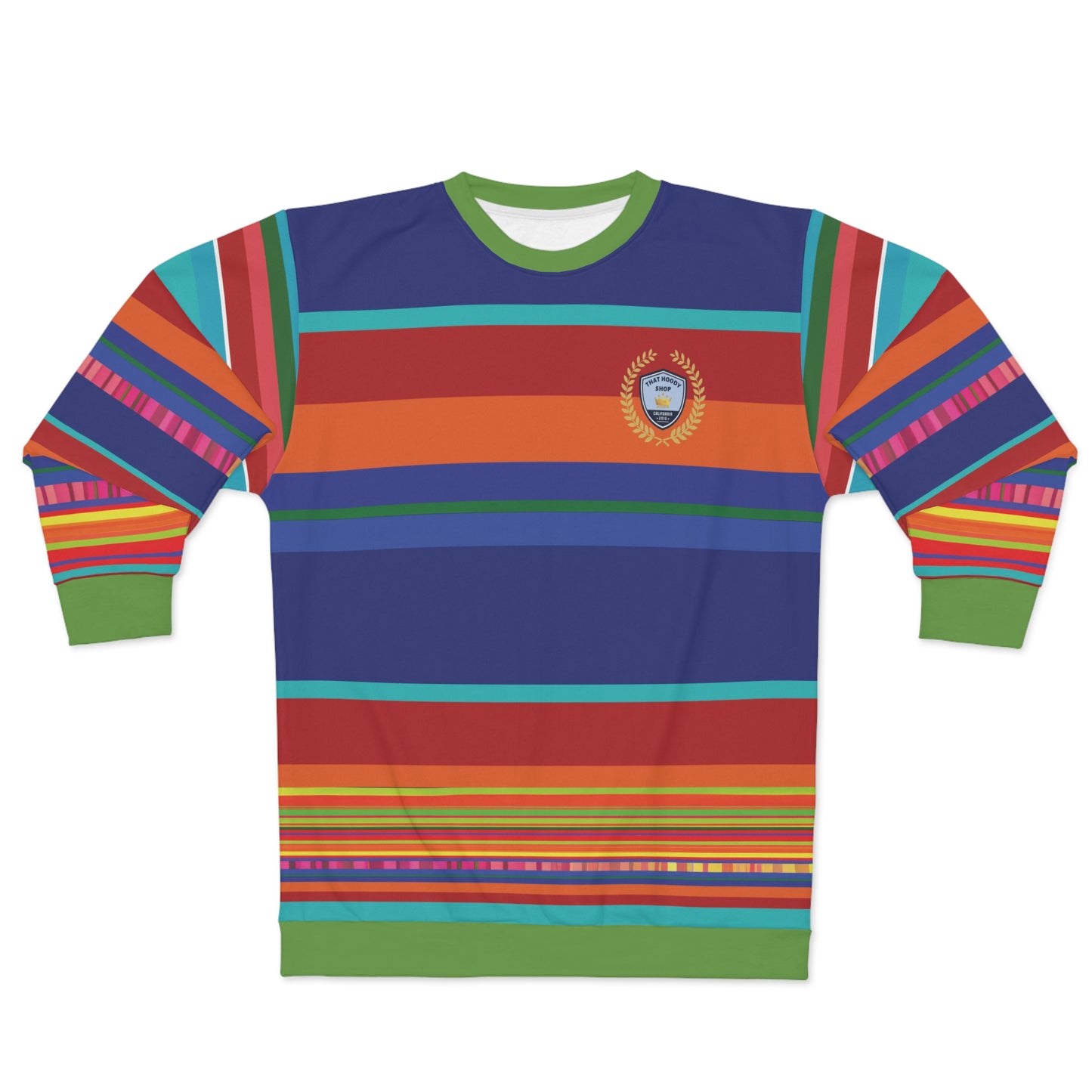 California 1850 Marine Blue Rugby Stripe Unisex Sweatshirt