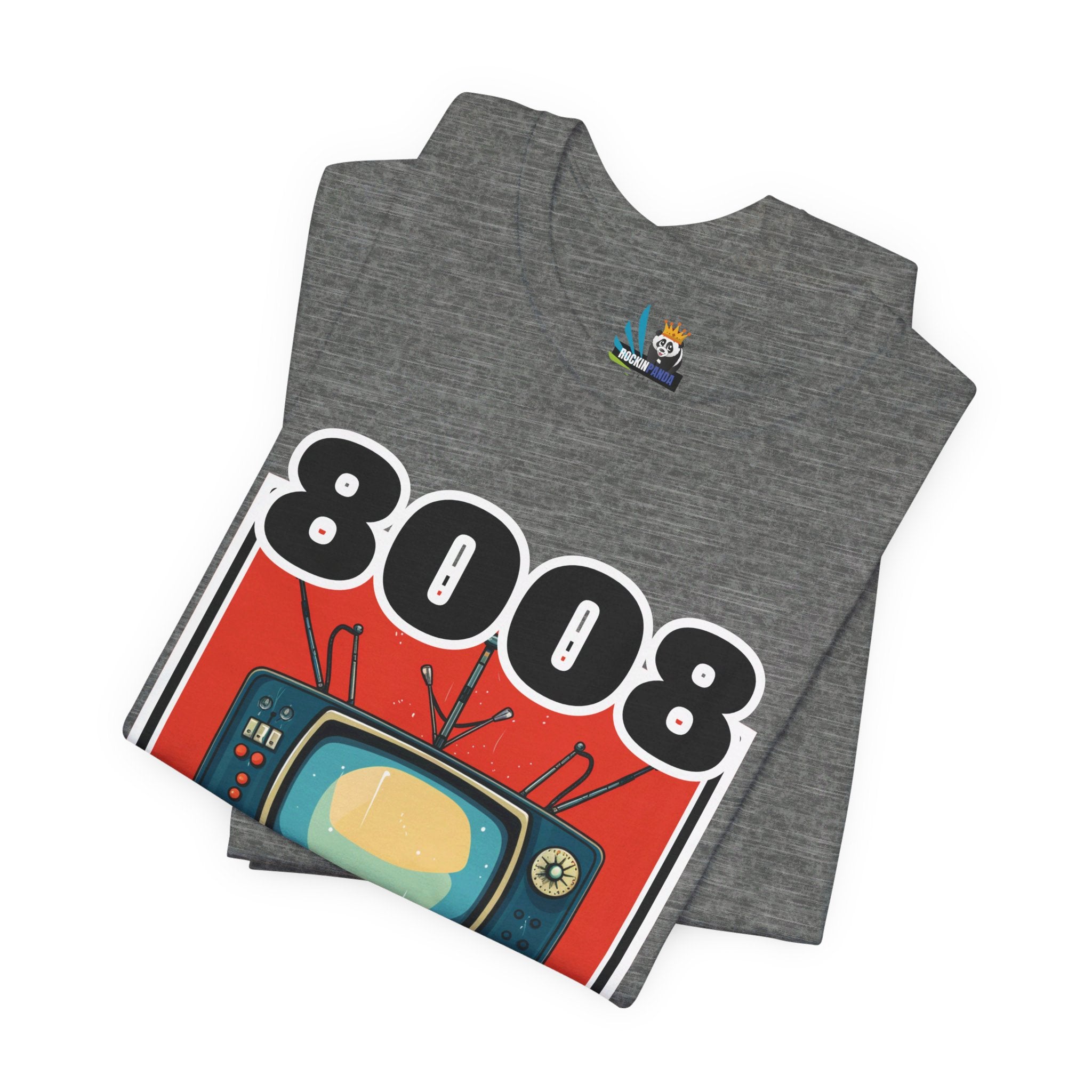8008 Tube Vintage TV Print Unisex Short Sleeve Tee