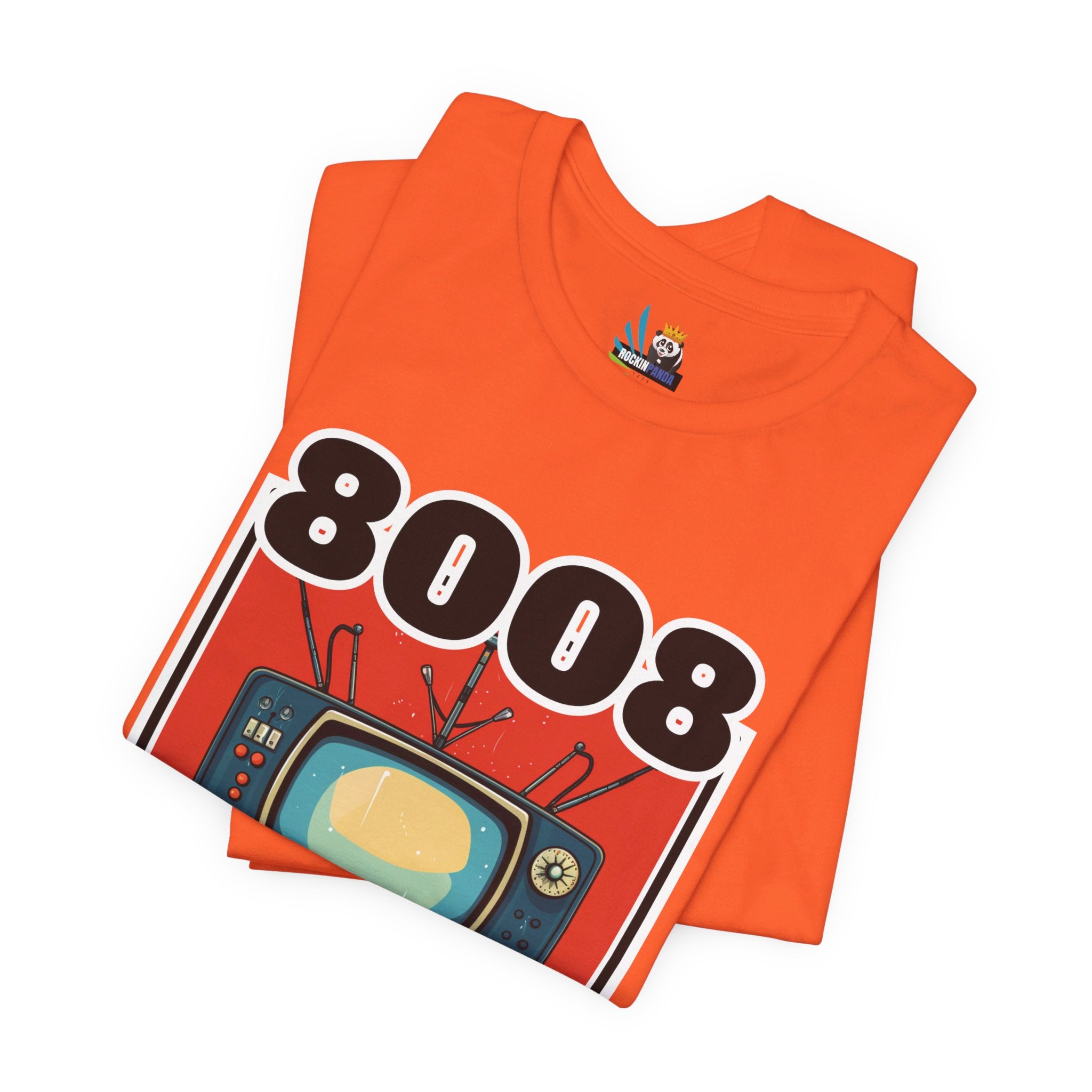 8008 Tube Vintage TV Print Unisex Short Sleeve Tee