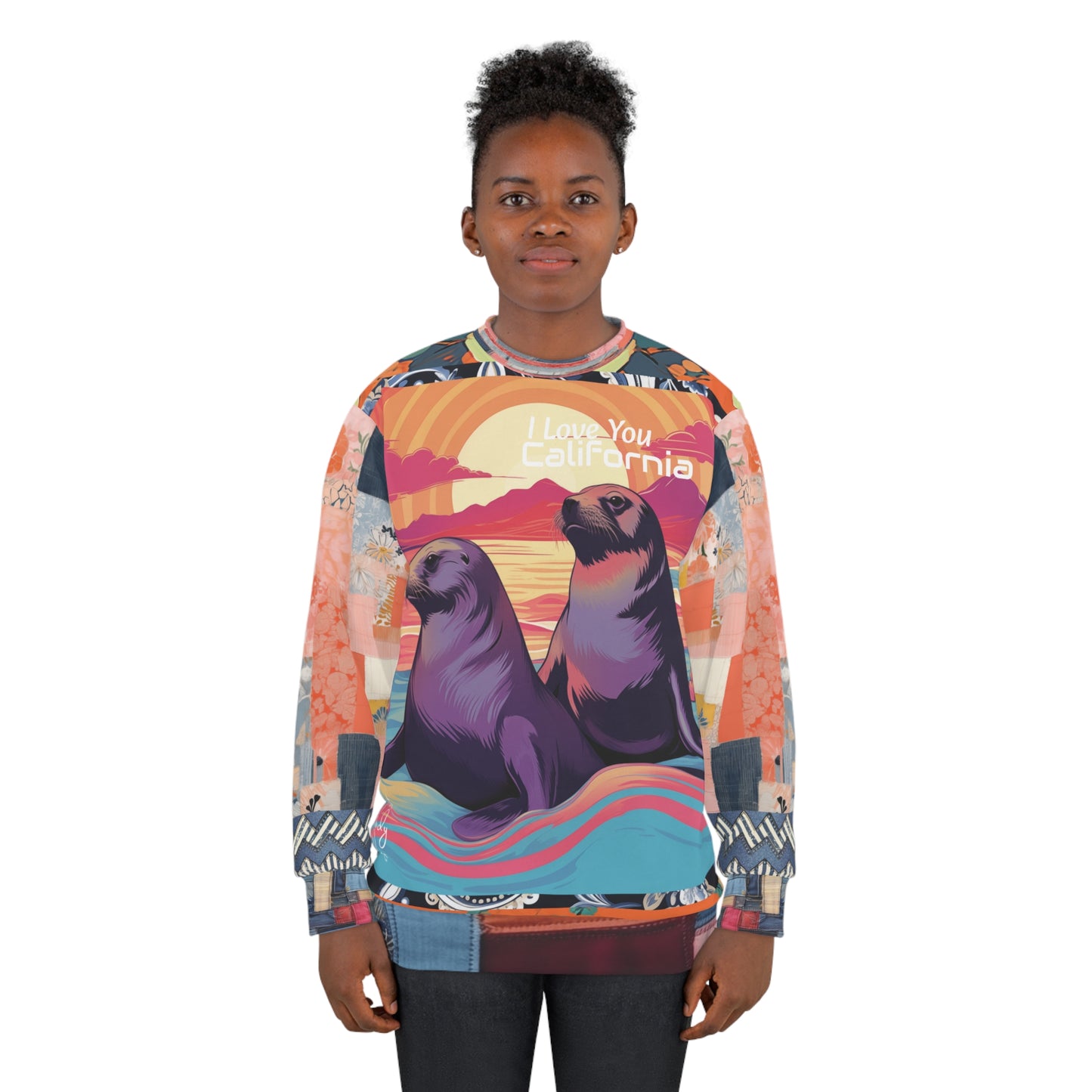 I Love You California - Malibu Coast Sea Lions Unisex Sweatshirt