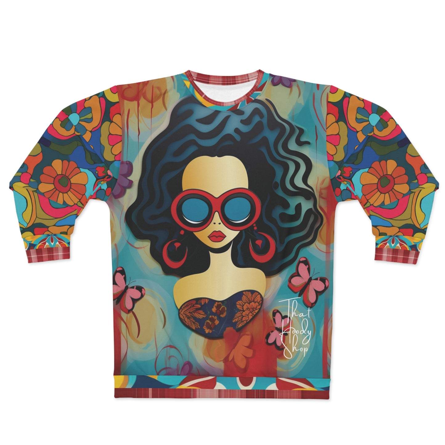 Cool Chick Red Pop Art Unisex Sweatshirt