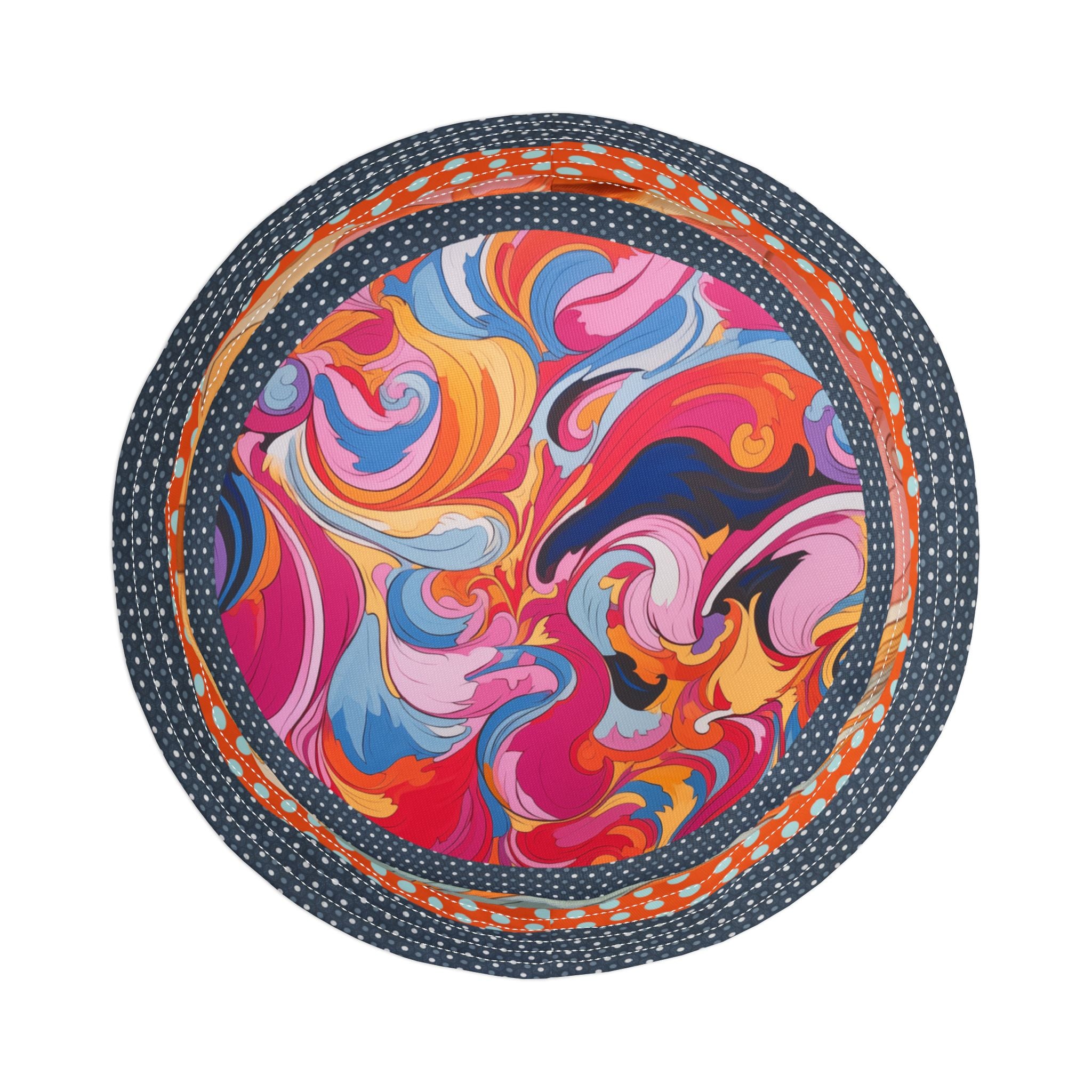 Retro Daisy Marmalade Swirl Vibrant Bucket Hat