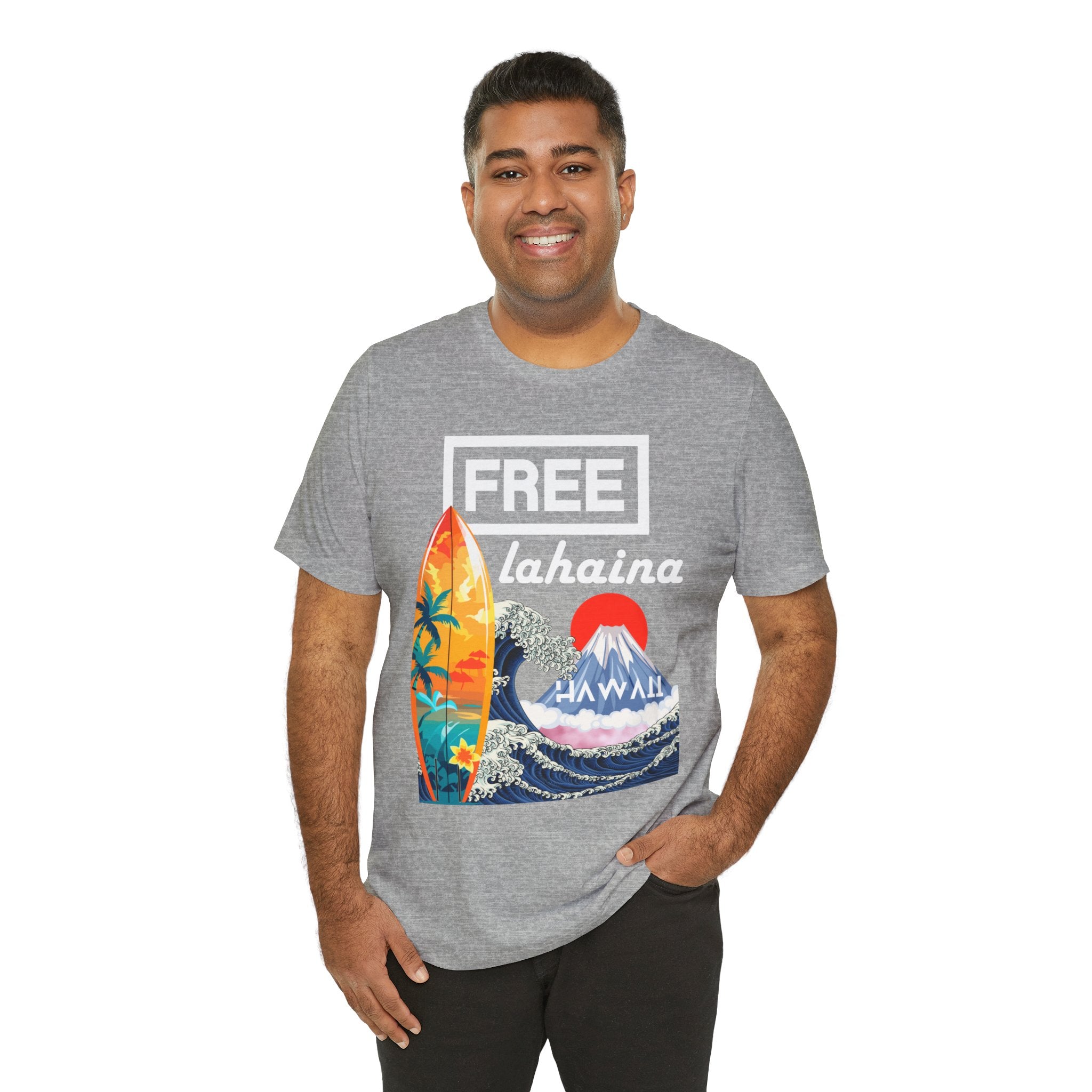 Free Lahaina Hawaii Short Sleeve Unisex Tee