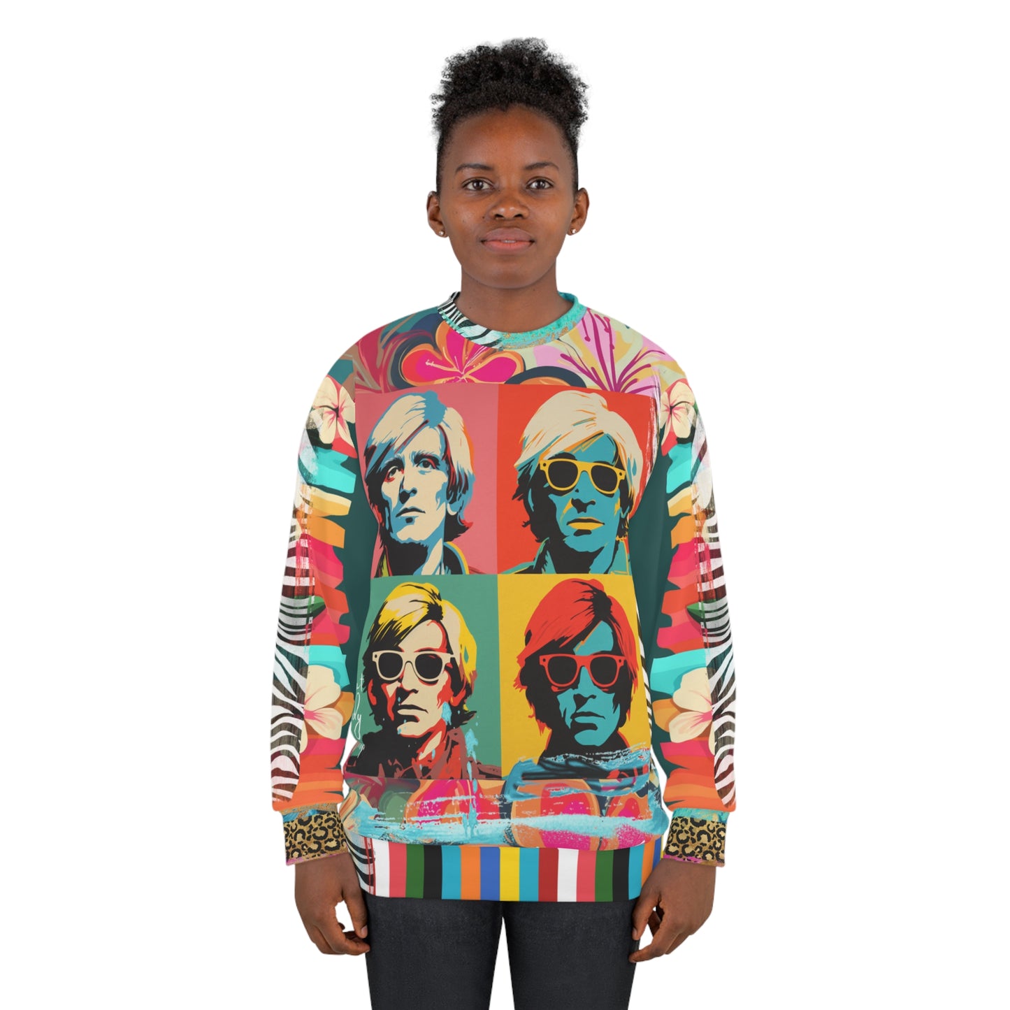 Man in Transition Quadriptych Pop Art Unisex Sweatshirt
