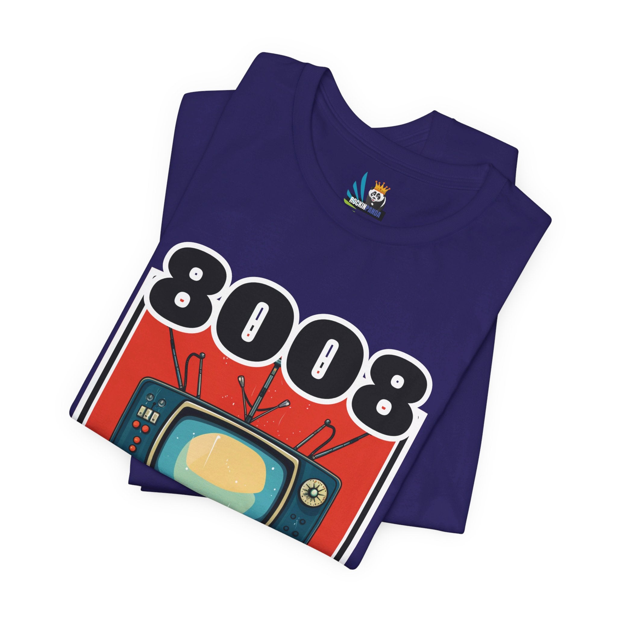 8008 Tube Vintage TV Print Unisex Short Sleeve Tee