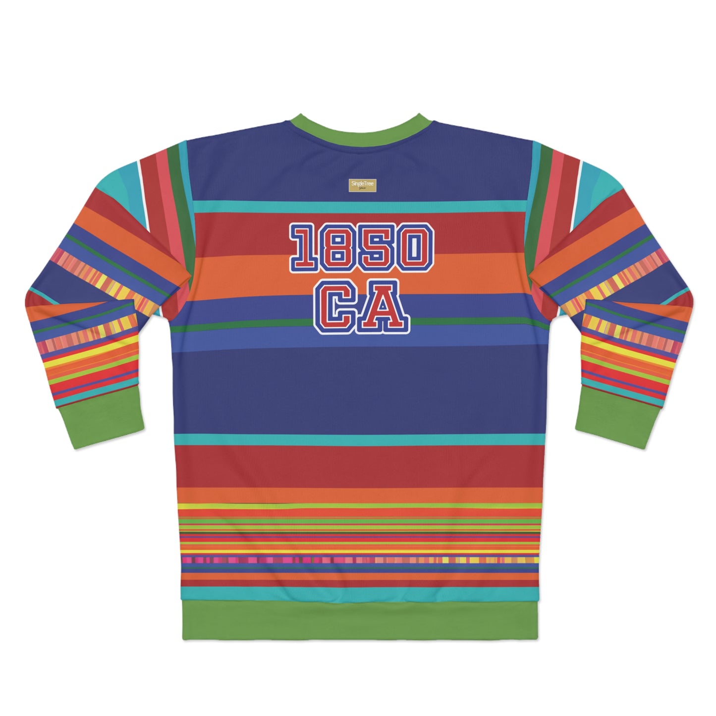 California 1850 Marine Blue Rugby Stripe Unisex Sweatshirt