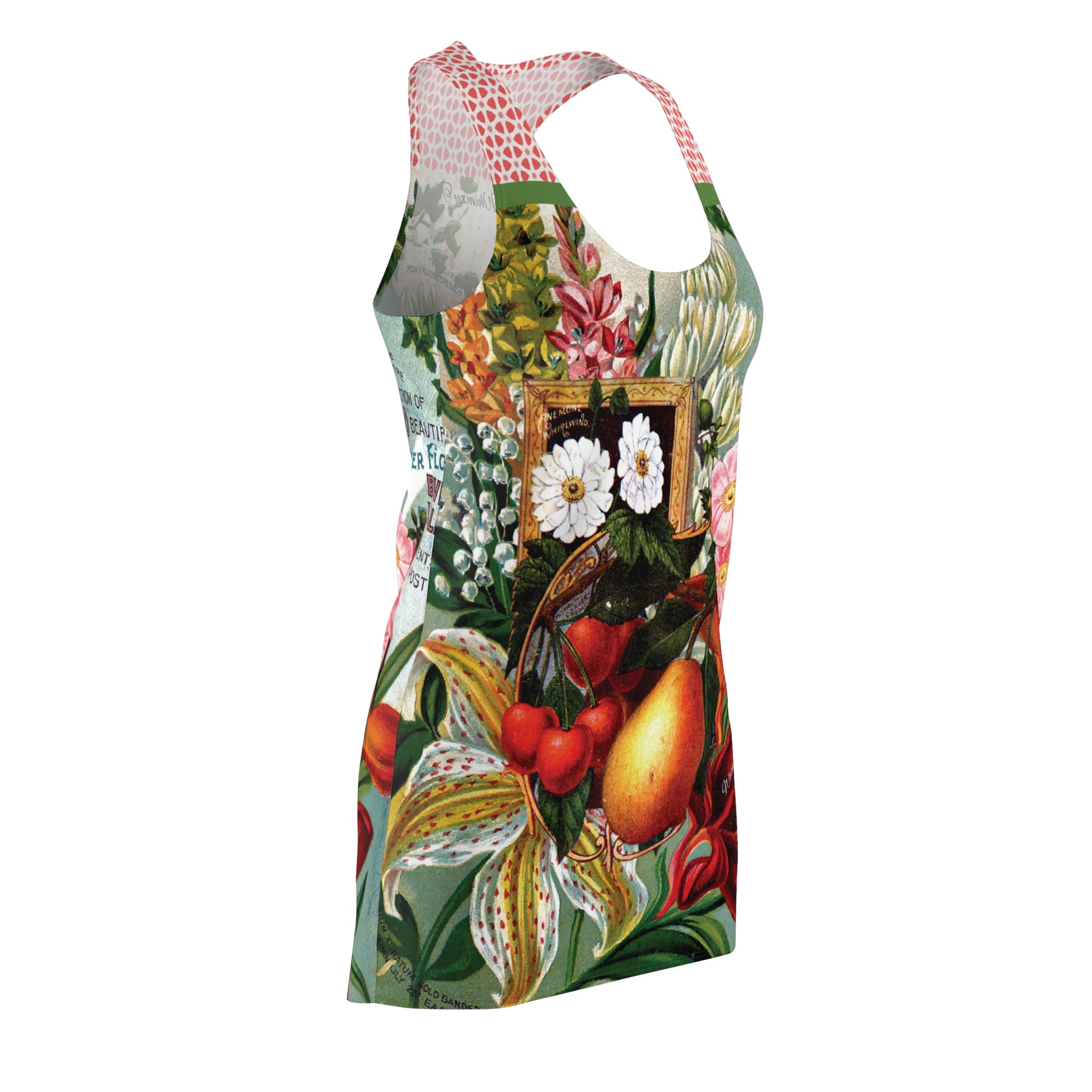 Juicy Fruit Vintage Floral Racerback Dress